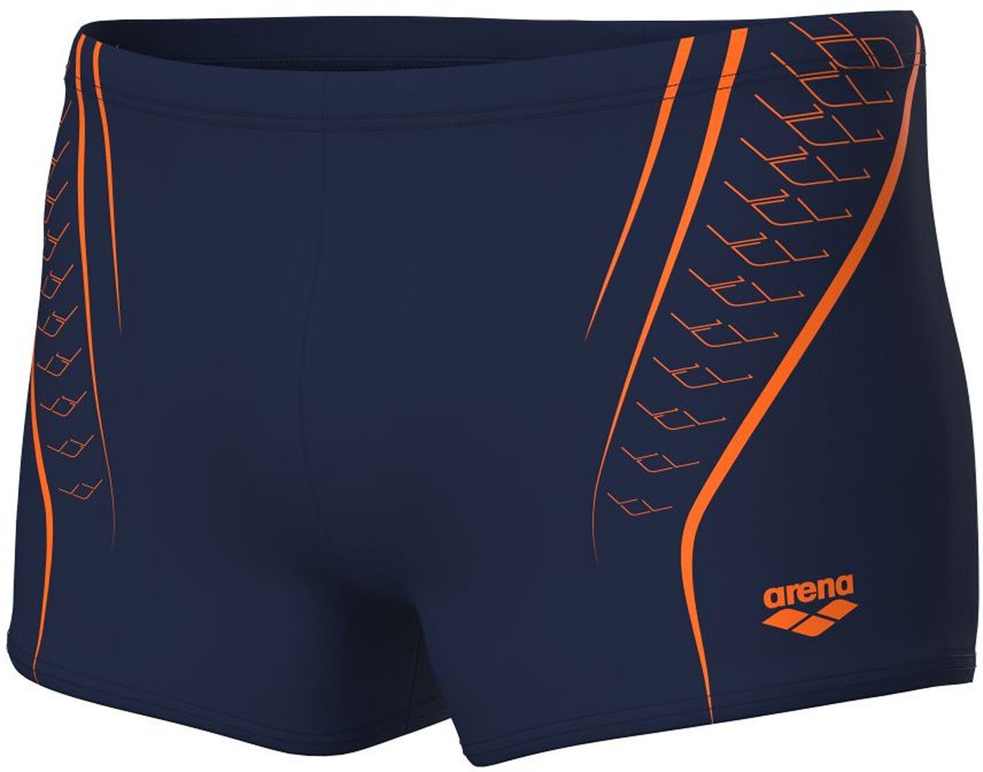 Arena Badeshorts M ARENA DOUBLE GRAPHIC SWIM SHORT NAVY-WHITE-SILVER