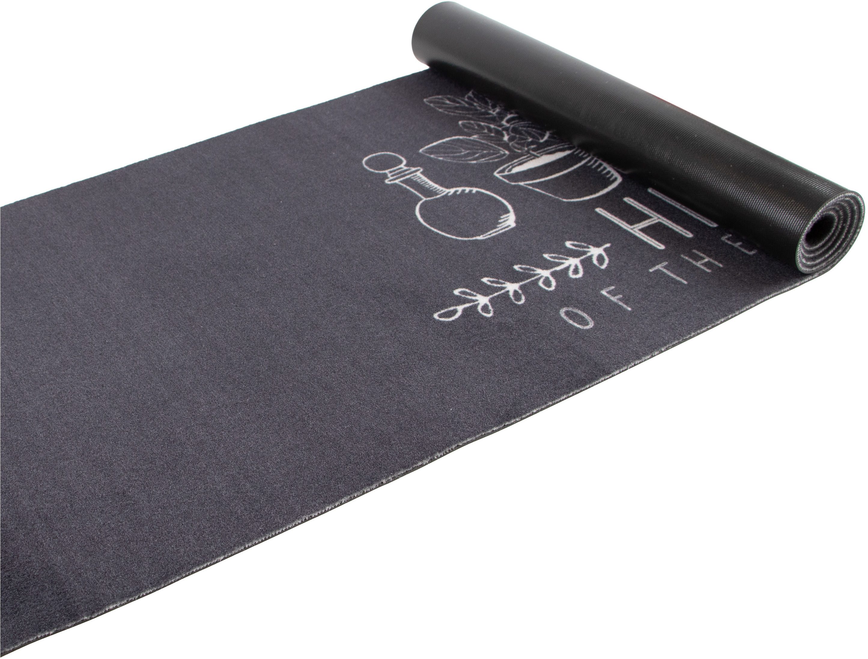 Primaflor-Ideen in Textil Küchenläufer HEART OF THE KITCHEN, Made in Belgium, rechteckig, Höhe: 6,5 mm, mit Schriftzug, Größe 50x150 cm, rutschhemmend