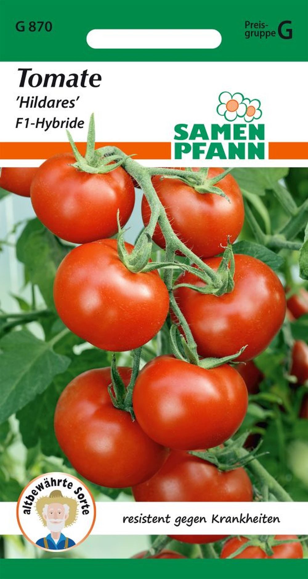 SAMEN PFANN Gemüsesamen Tomate, Hildares F1 - Saatgut Tomaten Samen, Solanum lycopersicum