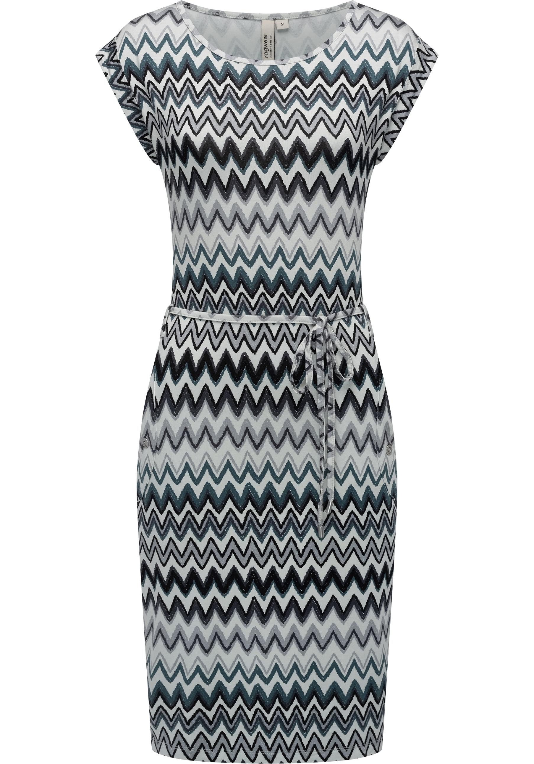 Ragwear Sommerkleid Taggien Print Leichtes, bequemes Midikleid mit Muster