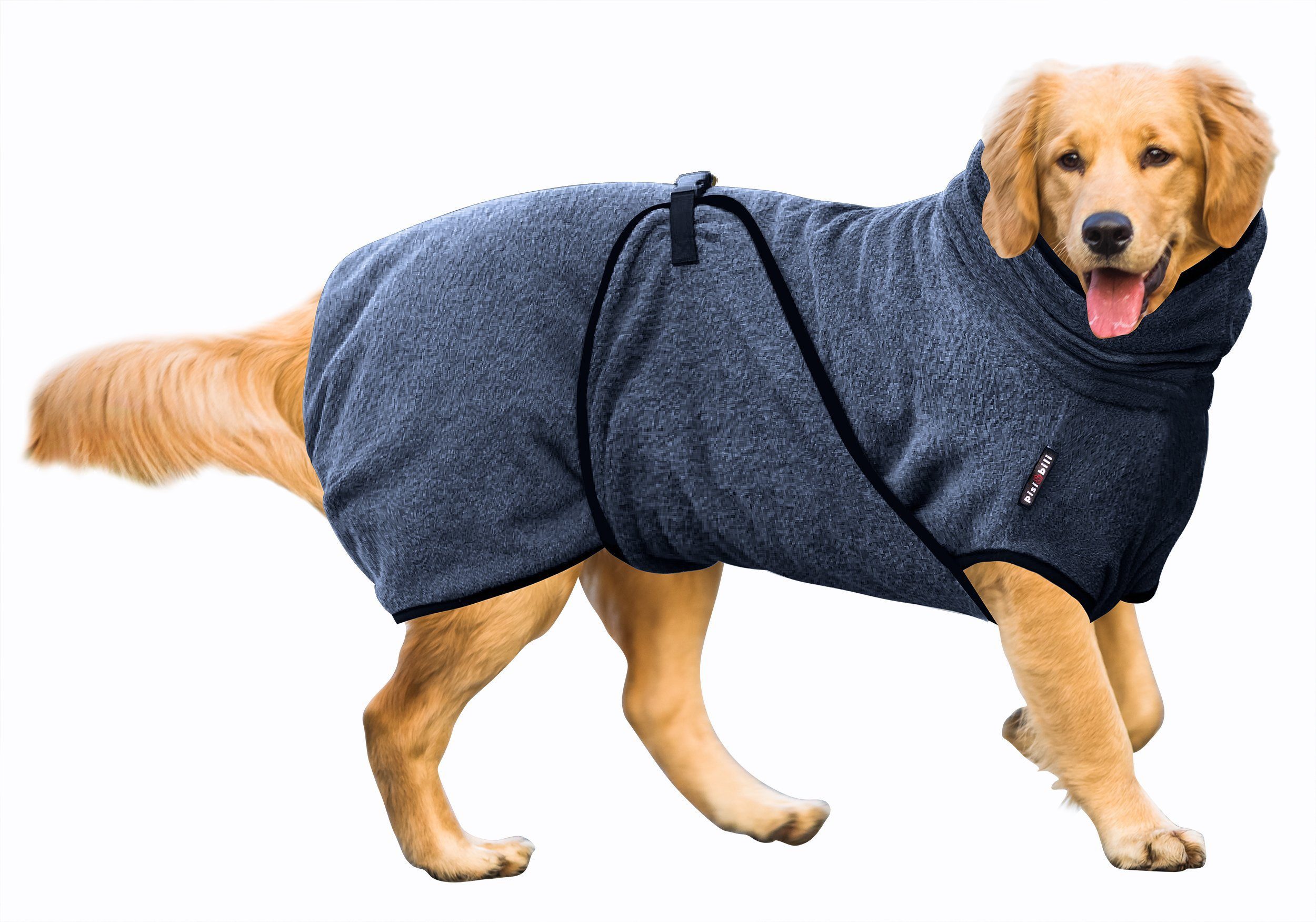 Pisi & Bili Hundebademantel 100% Baumwolle Hundebademantel, Wintermäntel, zum Trocknen