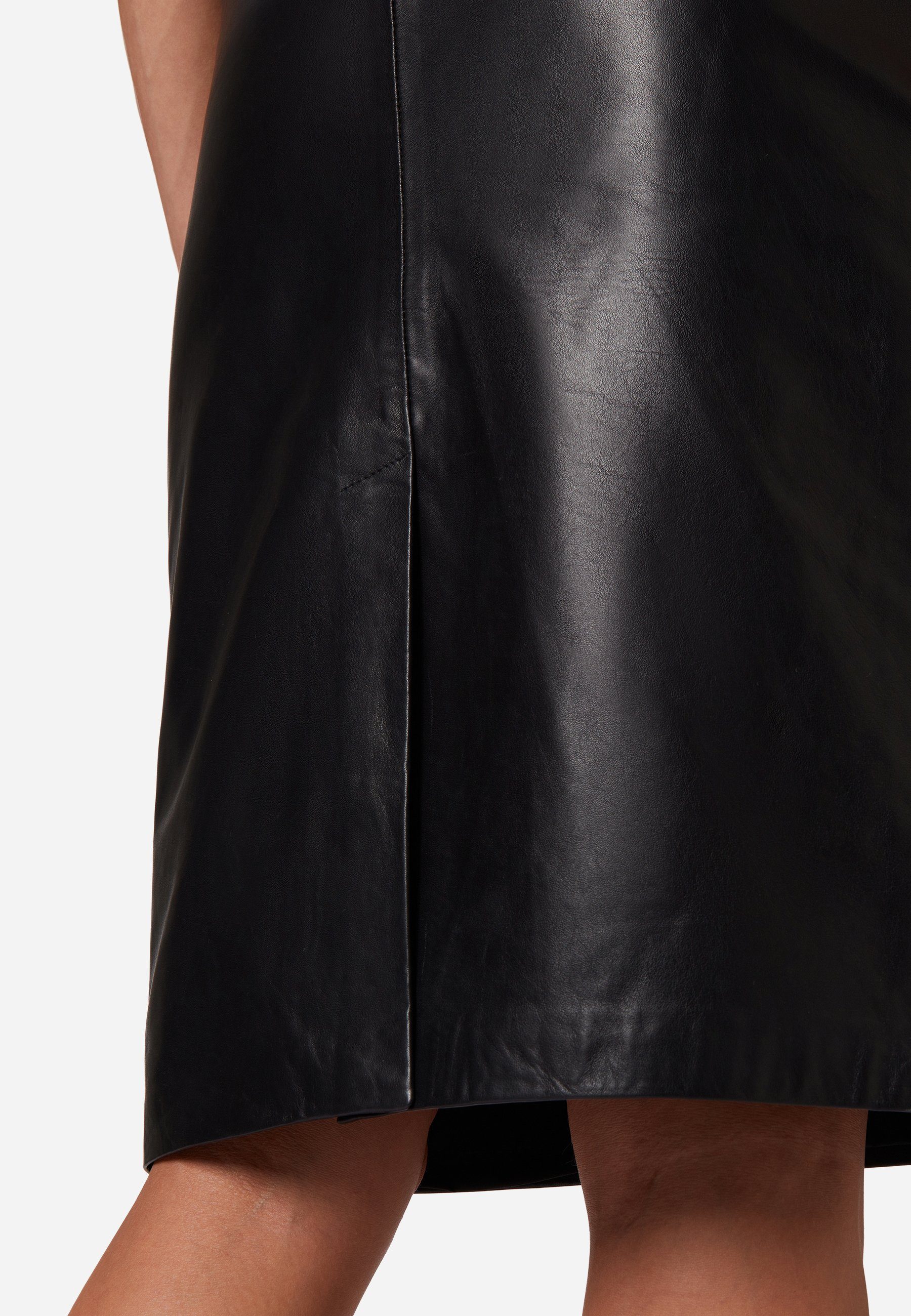 RICANO Lederrock 095 Skirt Lederrock in Bleistift-Form mit Zwei Fronttaschen