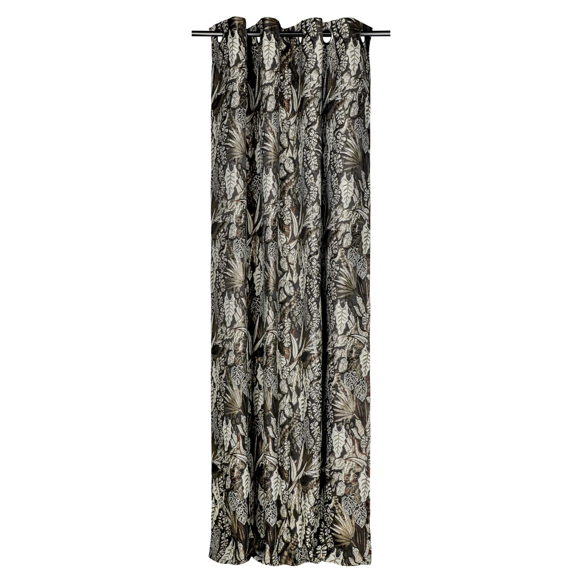 SCHÖNER WOHNEN-Kollektion Vorhang GIARDINO Ösenvorhang (1 St), Polyester, 140 x 250 cm in Anthrazit