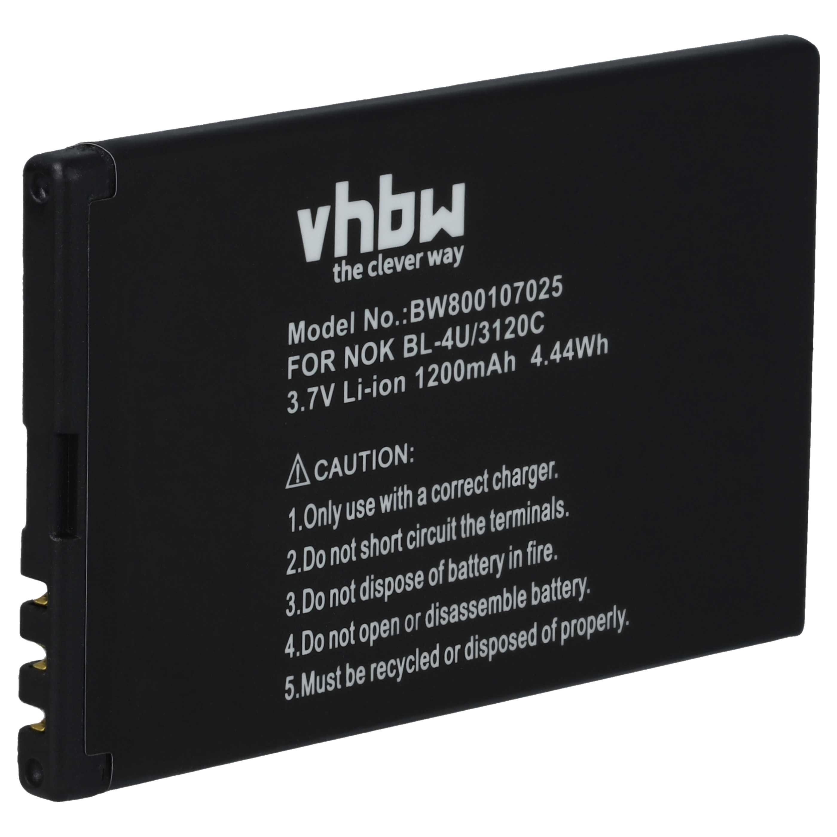 vhbw Akku passend für Doro Primo 366 Mobilfunk (1200 mAh, 3,7 V, Li-Ion) Smartphone-Akku Akku Li-Ion 1200 mAh (3,7 V, 1 St), Leistungsfähiger Austausch-Akku für Telefon, Smartphone