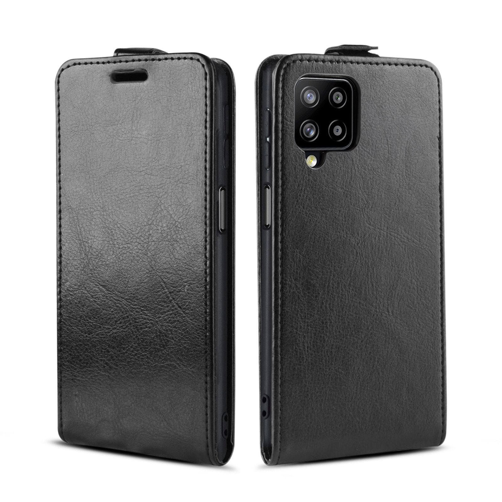 Tec-Expert Handyhülle Klapp Hülle für Samsung Galaxy A12 6.5 Zoll, 6.5", Tasche Klapphülle Case mit Kartenfach Fliphülle vertikal