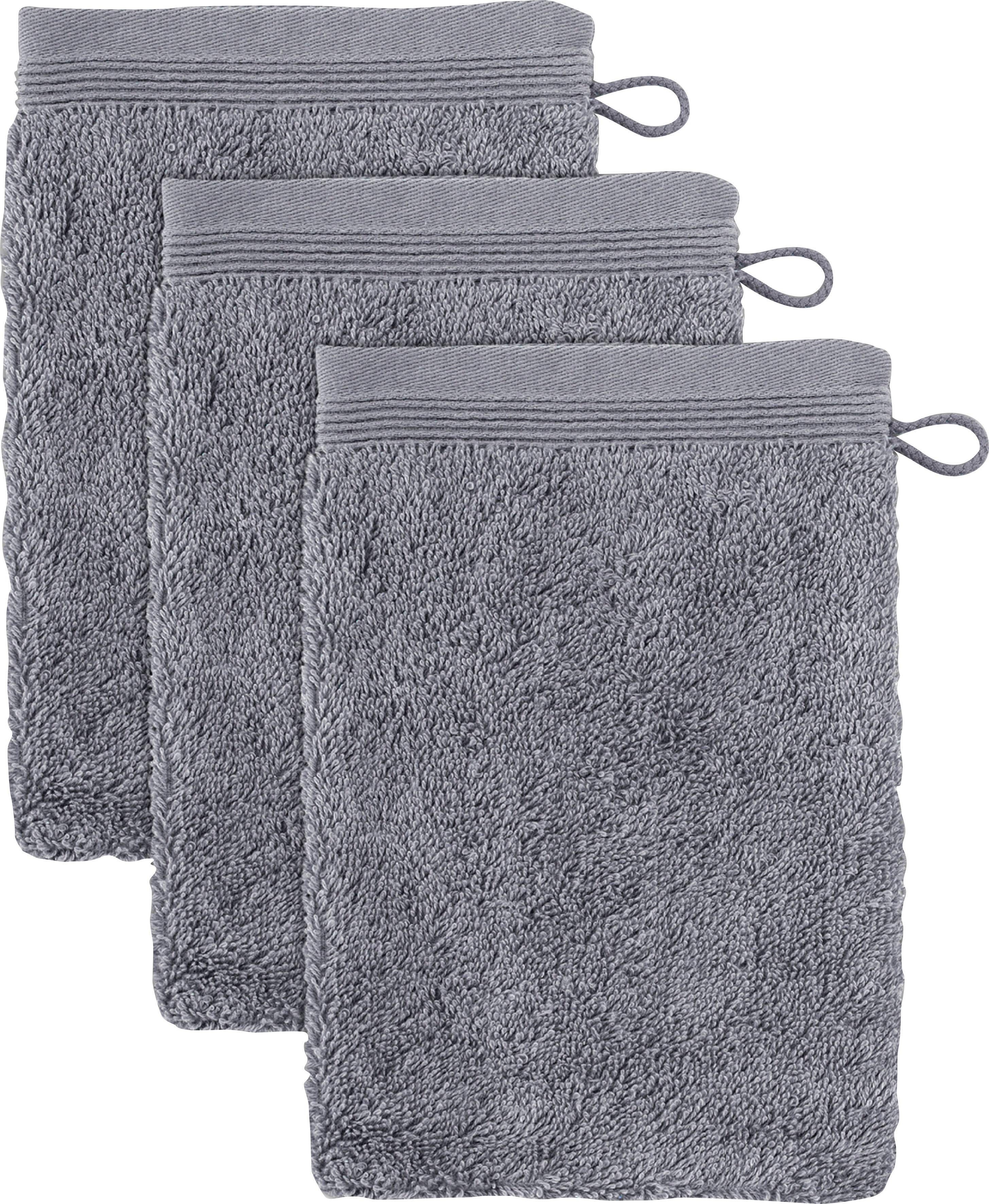 Möve Waschhandschuh Superwuschel, (Set, 3-St), Waschhandschuh Set mit Bordü günstig online kaufen