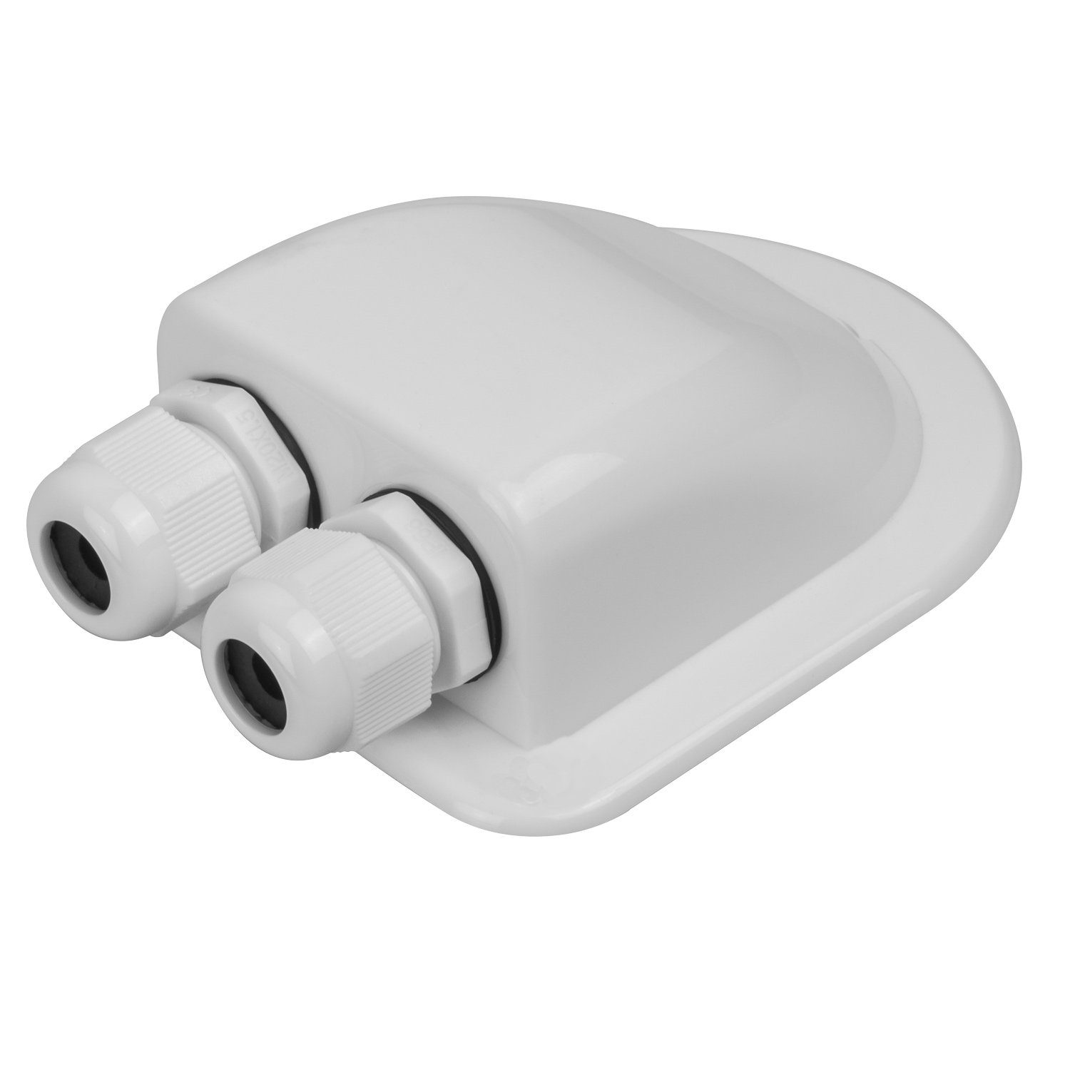 avoltik Wechselrichter Kabelführungsdose Solarpanel PV Dach gebogen ABS wetterfest, (Schwarze oder weiße Kabelbox zur Auswahl, Schwarze oder weiße Kabelbox zur Auswahl), Wählbar in den Farben weiß oder schwarz