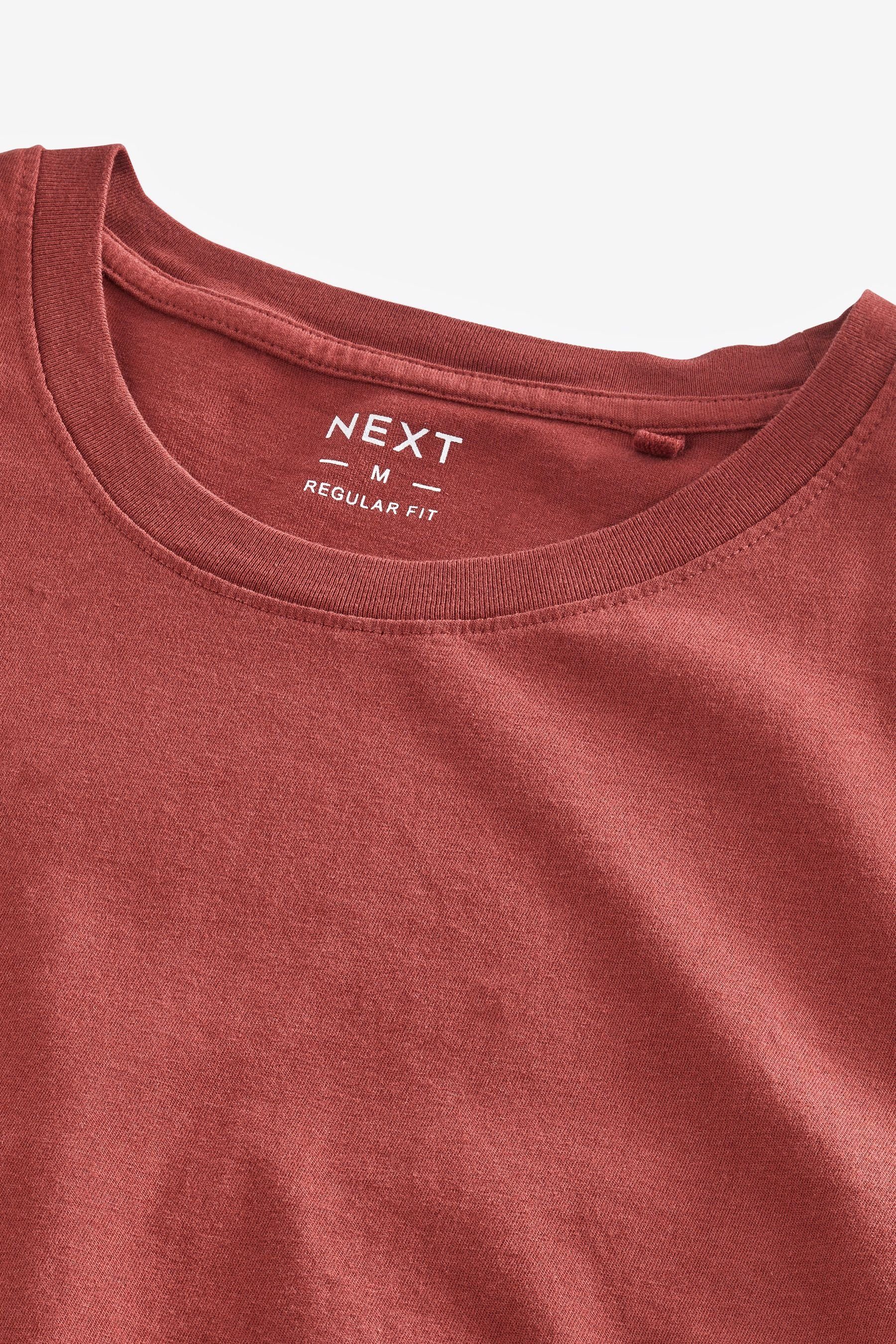 Next T-Shirt Essential T-Shirt mit Red Rundhalsausschnitt Clay (1-tlg)
