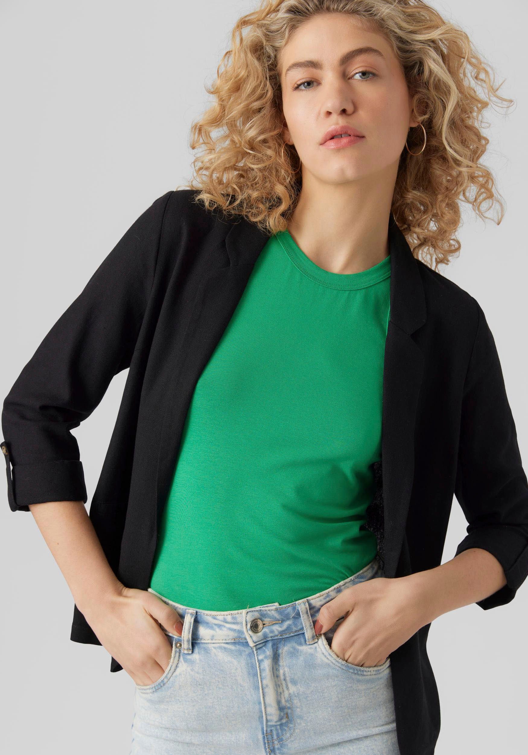 Vero Moda Kurzblazer VMJESMILO 3/4 LOOSE BLAZER WVN NOOS mit Leinen günstig online kaufen