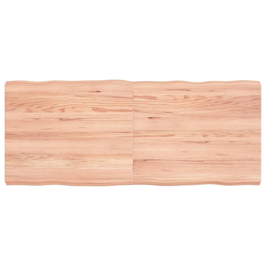 furnicato Tischplatte 120x50x(2-6) cm Massivholz Behandelt Baumkante (1 St) | Tischplatten