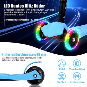 Bettizia Scooter Kinderroller Klappbar Tretroller LED-Räder bis 50 kg Höhenverstellbar