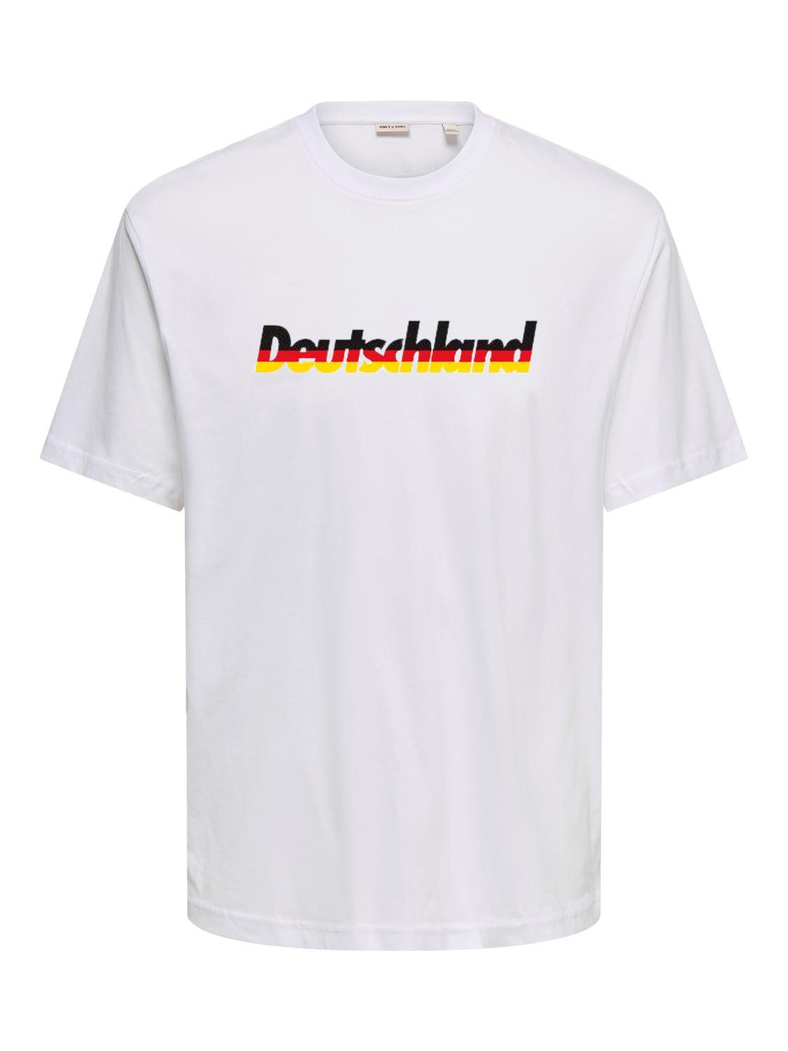 ONLY & SONS Kurzarmshirt ONSDEREK LIFE RLX SS TEE mit Deutschland Druck