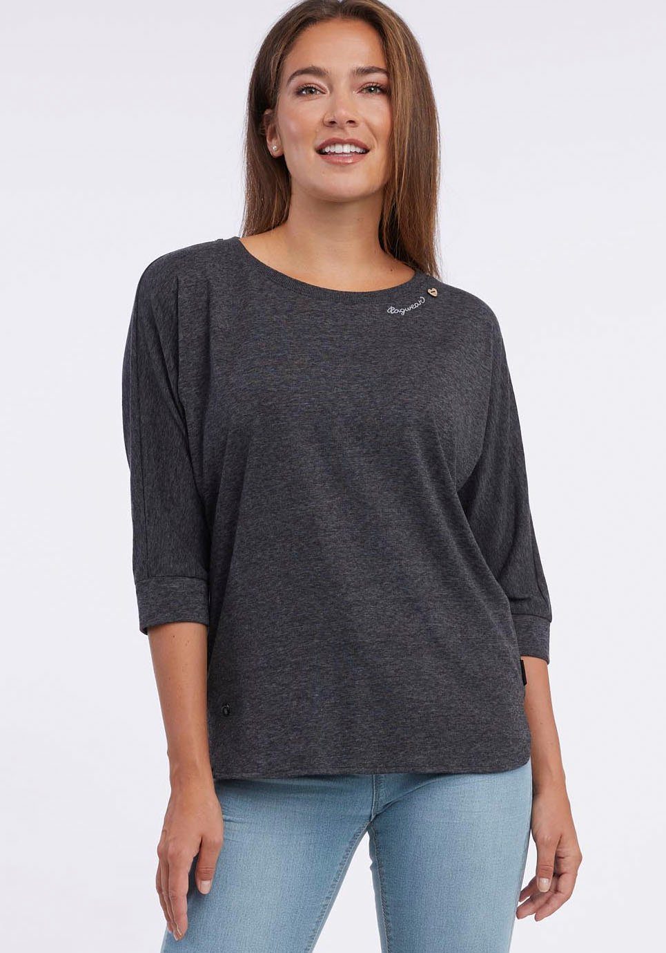 Ragwear 3/4-Arm-Shirt SHIMONA CORE abgerundeter Saum günstig online kaufen