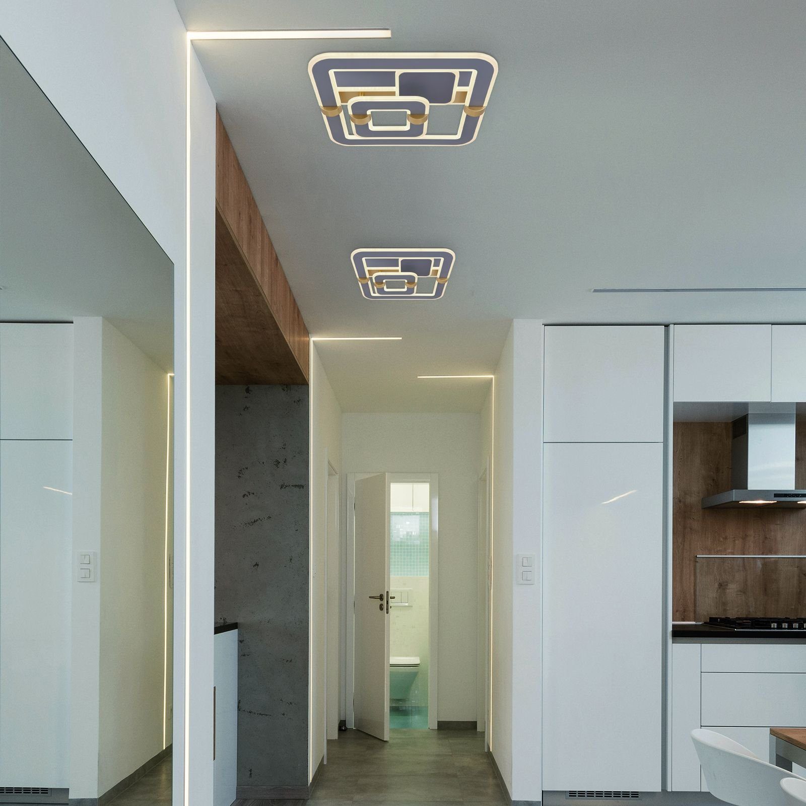 Globo Deckenleuchte GLOBO Deckenleuchte Fernbedienung Deckenlampe LED Wohnzimmer Dimmbar