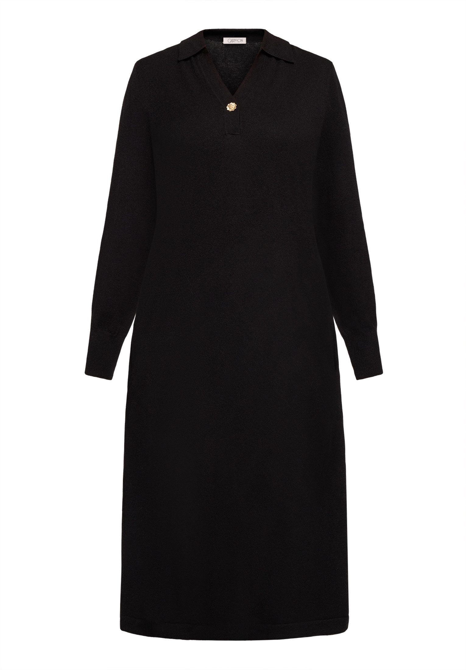 Cartoon Strickkleid Damen Strickkleid mit Kragen günstig online kaufen