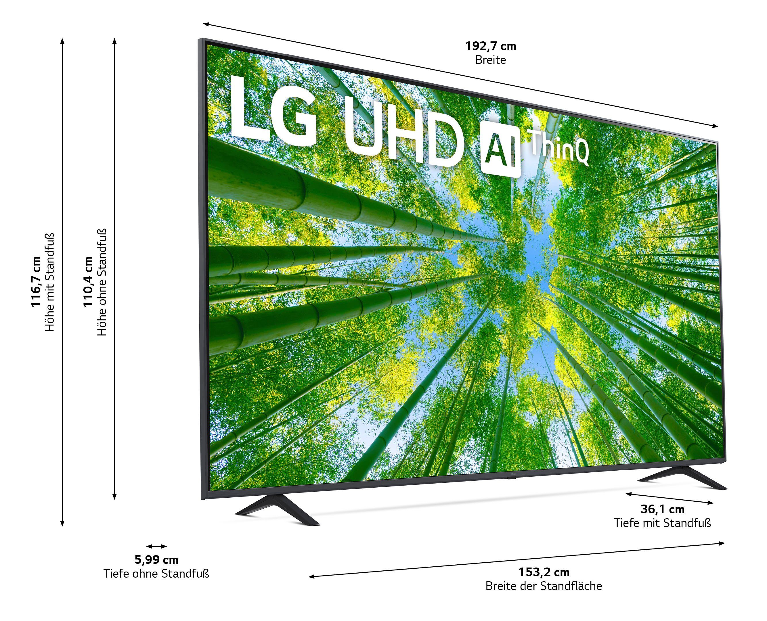 LG 86UQ80009LB LCD-LED cm/86 Smart-TV) HD, (217 Ultra Fernseher Zoll, 4K