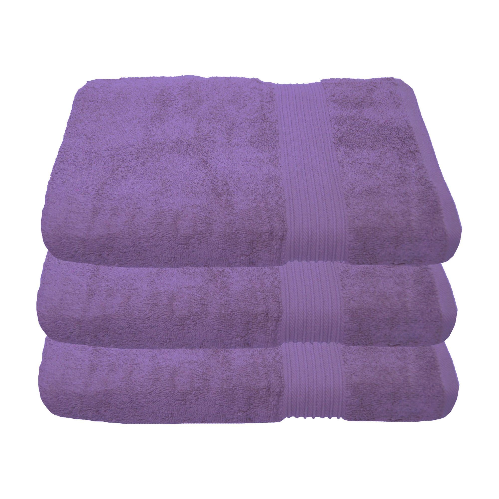 Baumwolle Julie 3-Duschtücher-Lavendel-Duschtuch cm, Julsen (3-St) 140 x 70 Duschtücher
