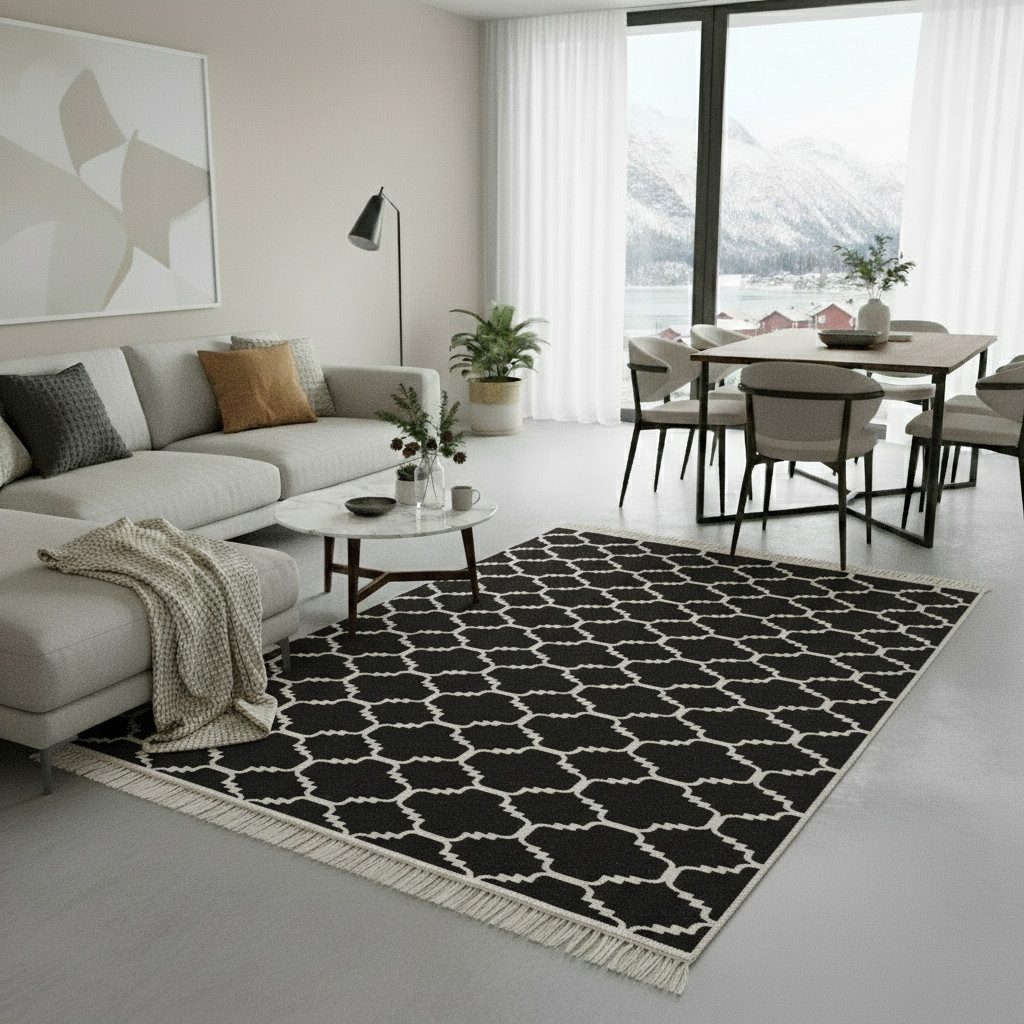 Jimri Teppich Kelim Teppich Wohnzimmer Schlafzimmer Küche, Badezimmer Läufer Flur, Rechteckig, Wendeteppich