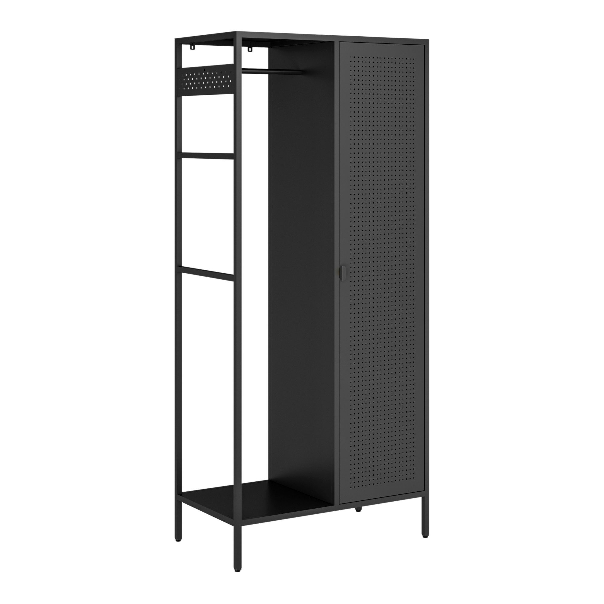 en.casa Kleiderschrank »Puumala« 180x80x45 cm 4 günstig online kaufen