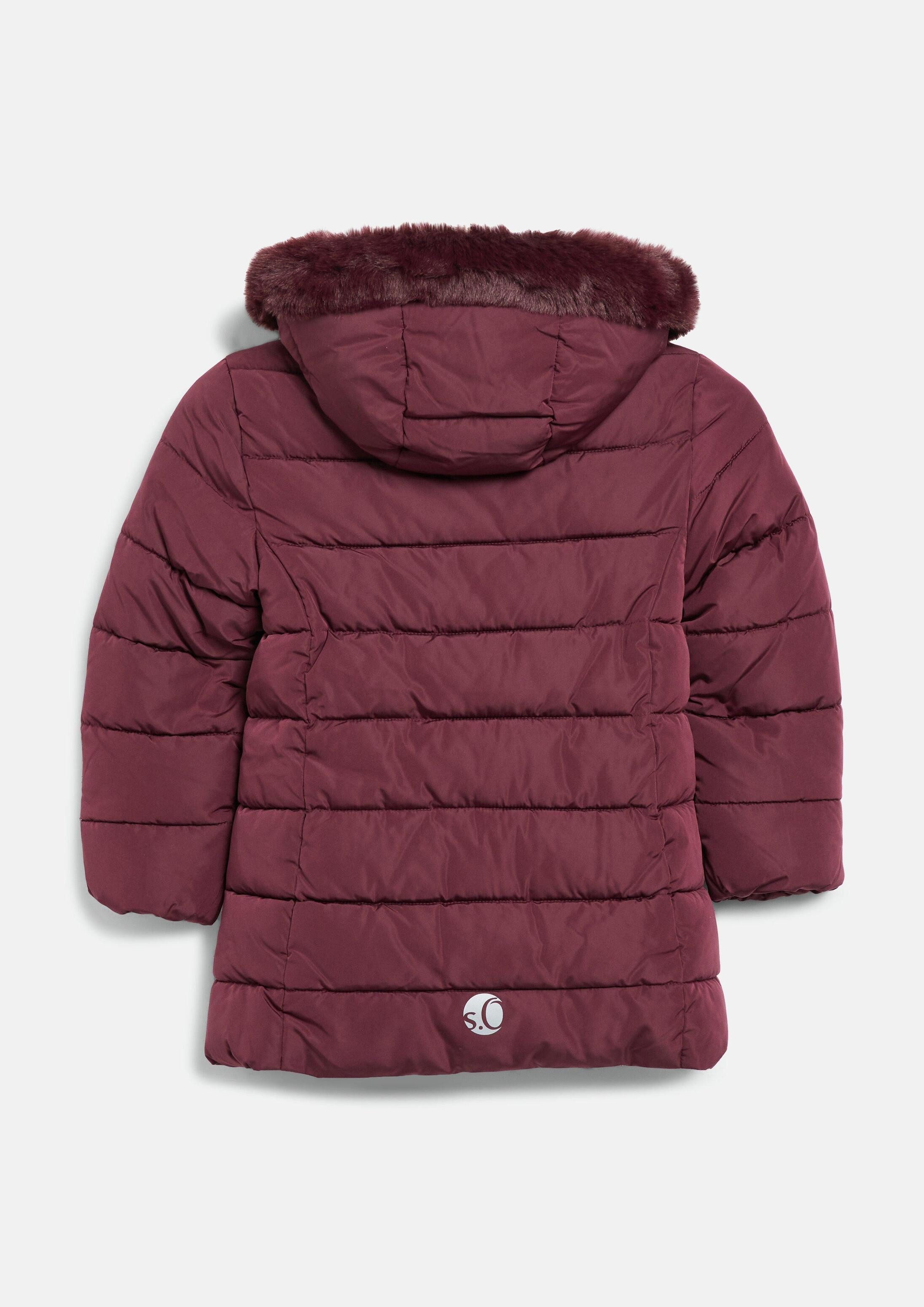 s.Oliver Winterjacke Outdoor-Mantel Wetterfester Wintermantel mit Plüsch-Detail – Bild 2 von 4