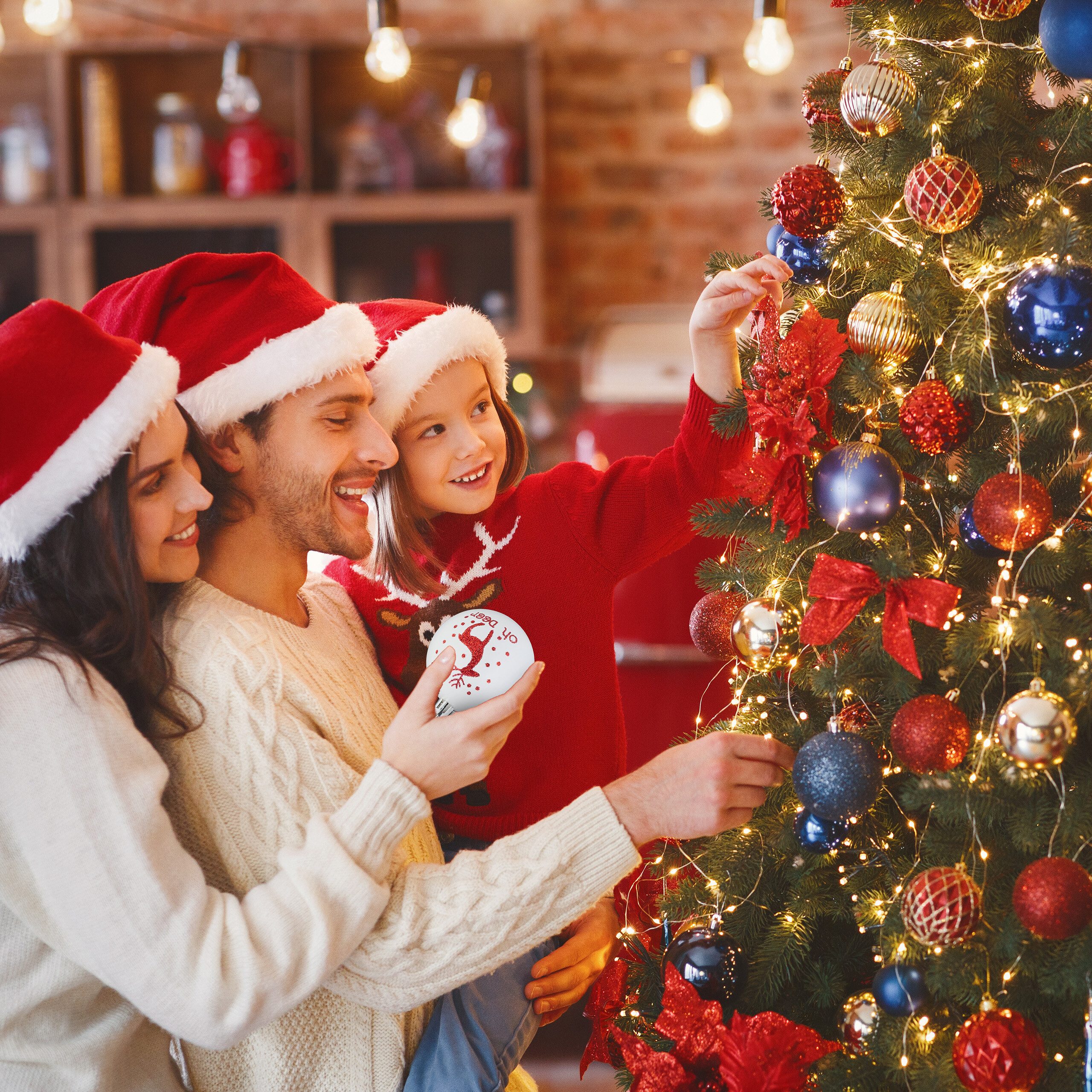 relaxdays Weihnachtsbaumkugel Weihnachtskugeln im 103er Set (103 St), Weiß-Rot