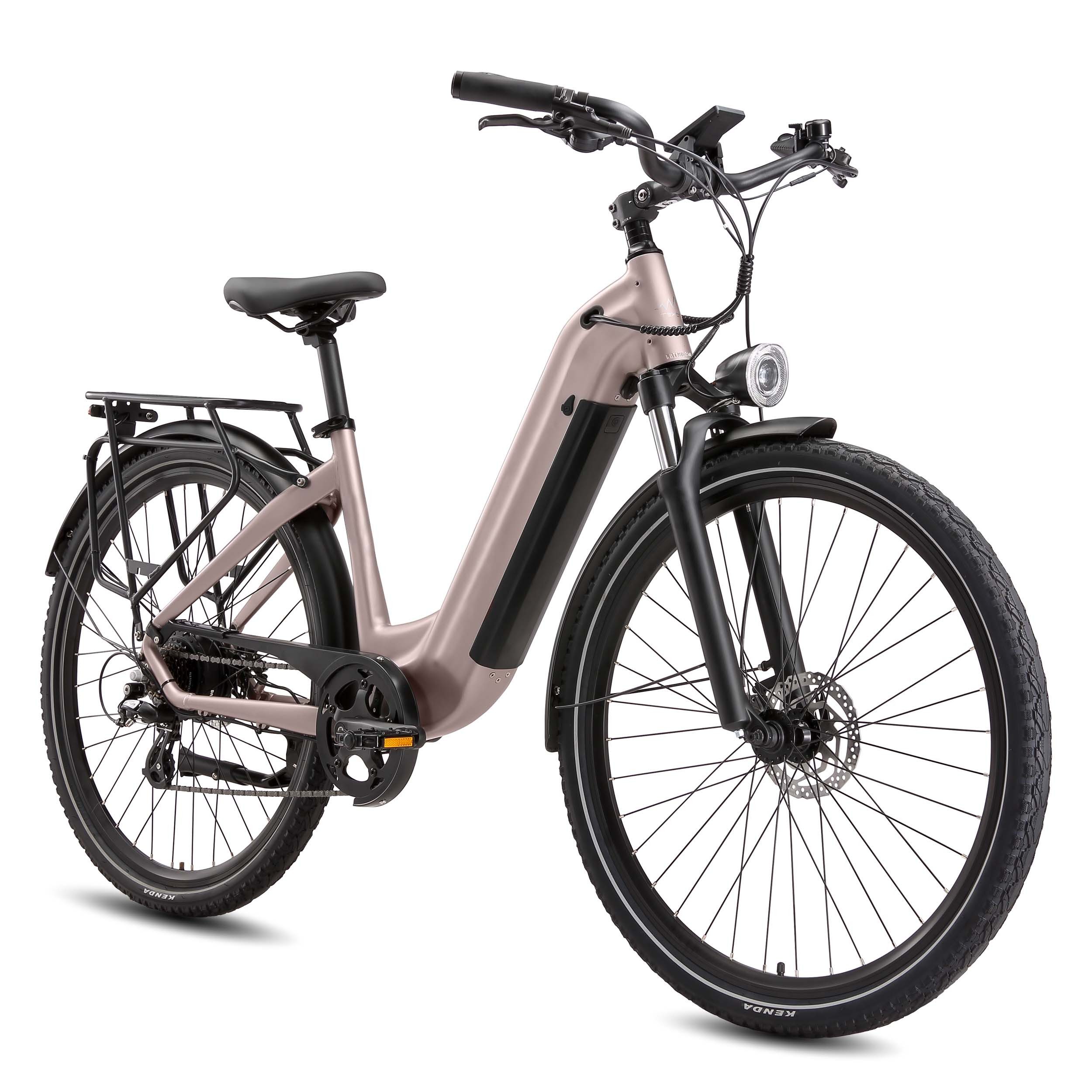 Vankel E-Bike Cityrad Marathon E-Fahrrad 810WH Pedelec, 36V 22,5AH 100 km Reichweite, Kettenschaltung, Heckmotor, 810 Wh, Cityrad 7 Gang Shimano,Scheibenbremsen, Kettenschaltung