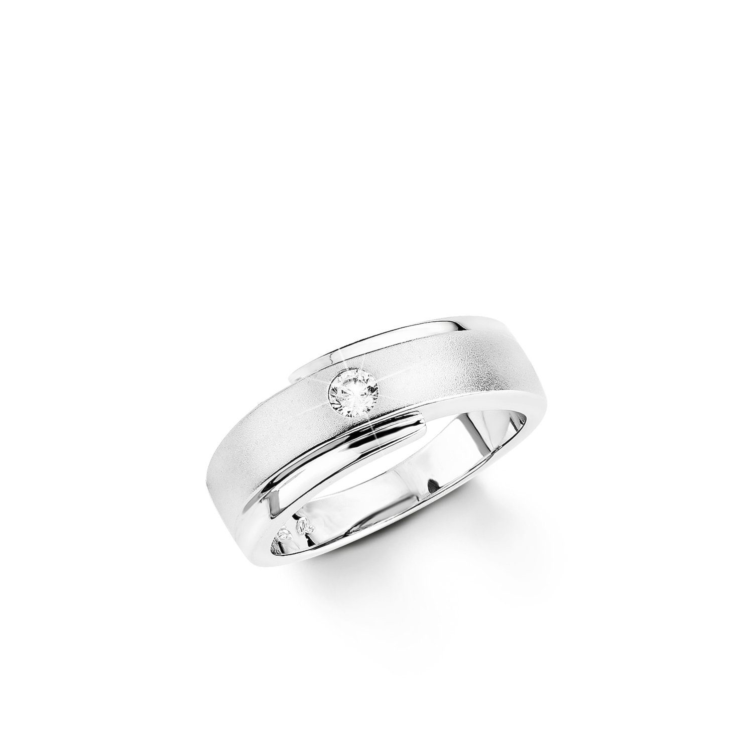 Amor Silberring für Damen, 925 Sterling Silber, Zirkonia synth. (Ring, 1-tlg) | Silberringe