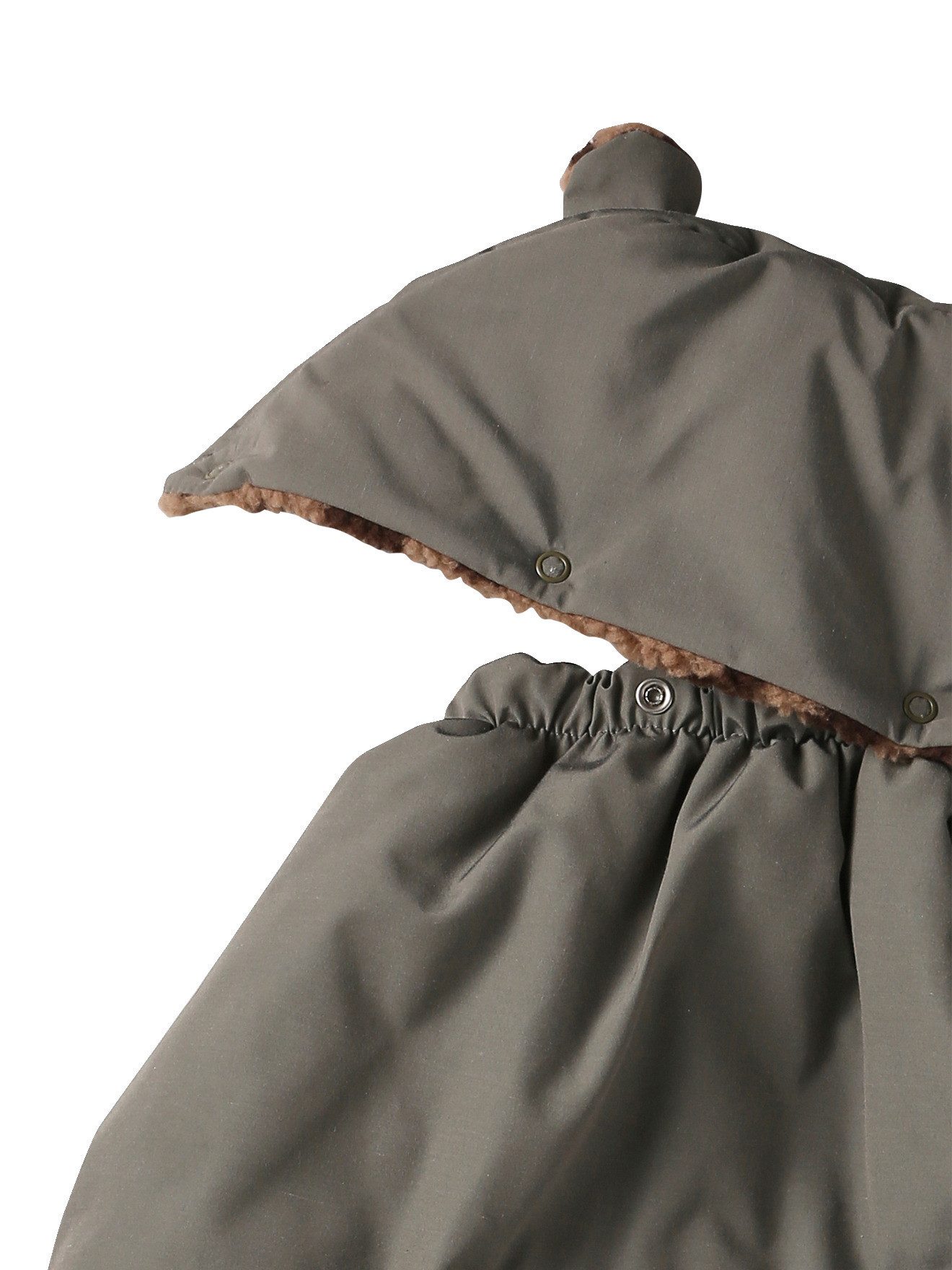 vertbaudet Babytrage Wintercover für die Babytrage mit Kapuze, Teddyfleece-Futter, Leopardenmuster