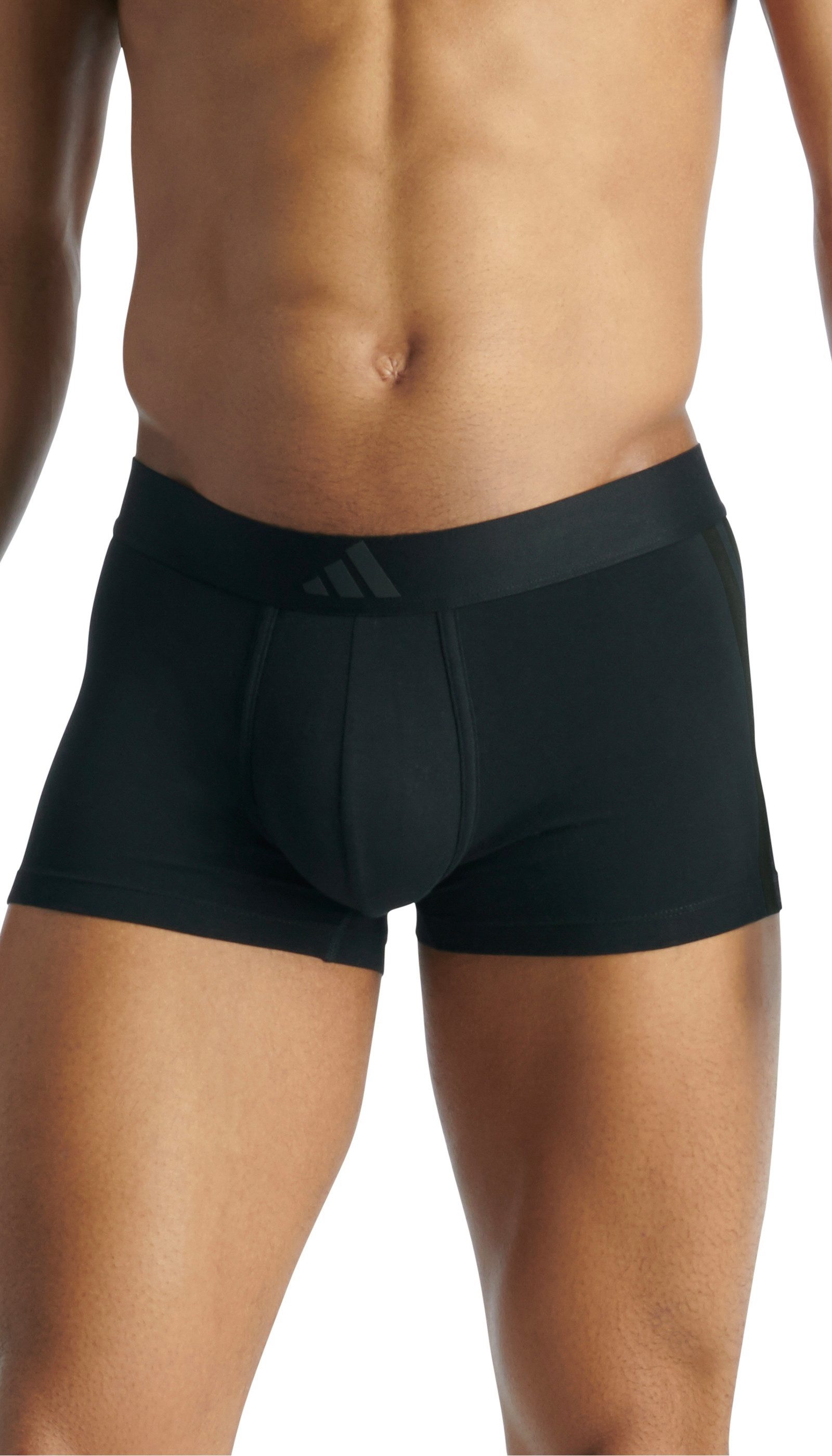 adidas Sportswear Trunk Active Flex Cotton 3 Stripes (2er Pack) flexibler 4-Wege-Stretch, elastisch, Logo-Bund, ohne Eingriff