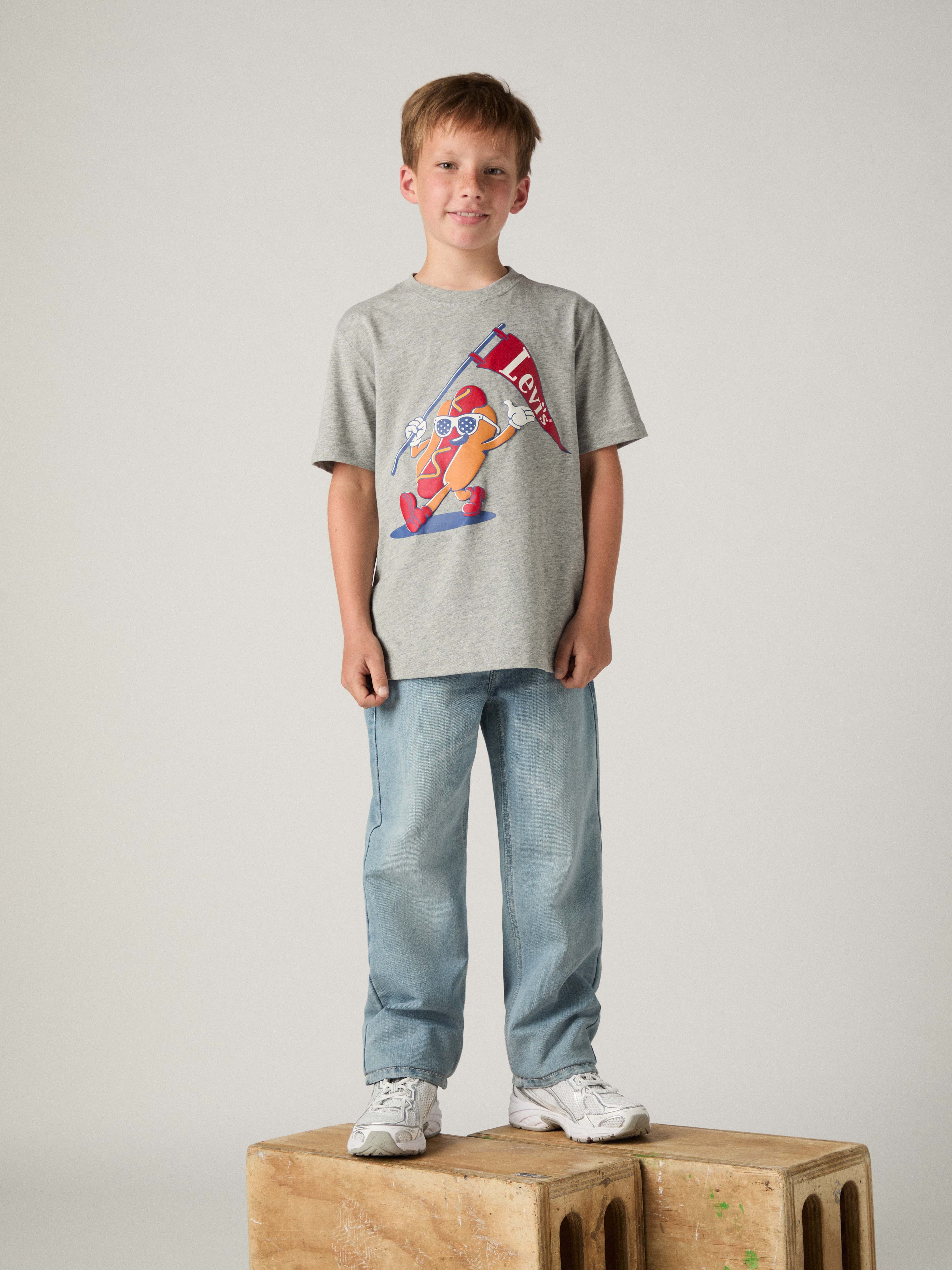 Levi's® Kids T-Shirt LVB PARADING HOT DOG TEE for Boys, mit Logoprint, meliert
