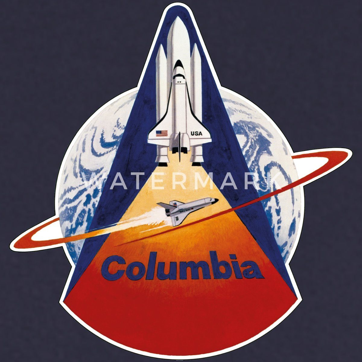 Spreadshirt Sweatshirt NASA Space Shuttle Columbia Unisex Pullover (1-tlg)