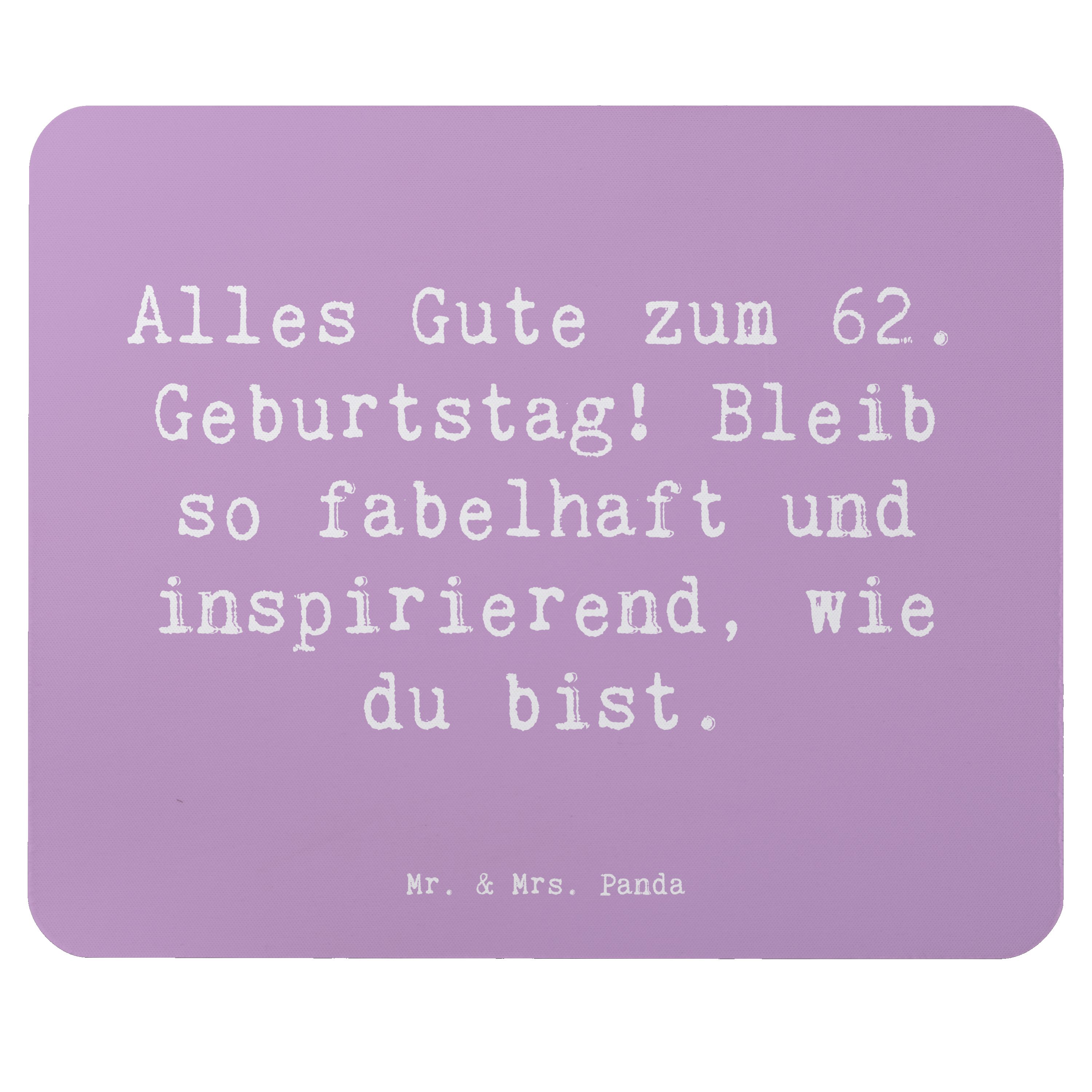Mauspad Spruch 62. Geburtstag Freude - Lavendeltraum - Geschenk, inspirierend