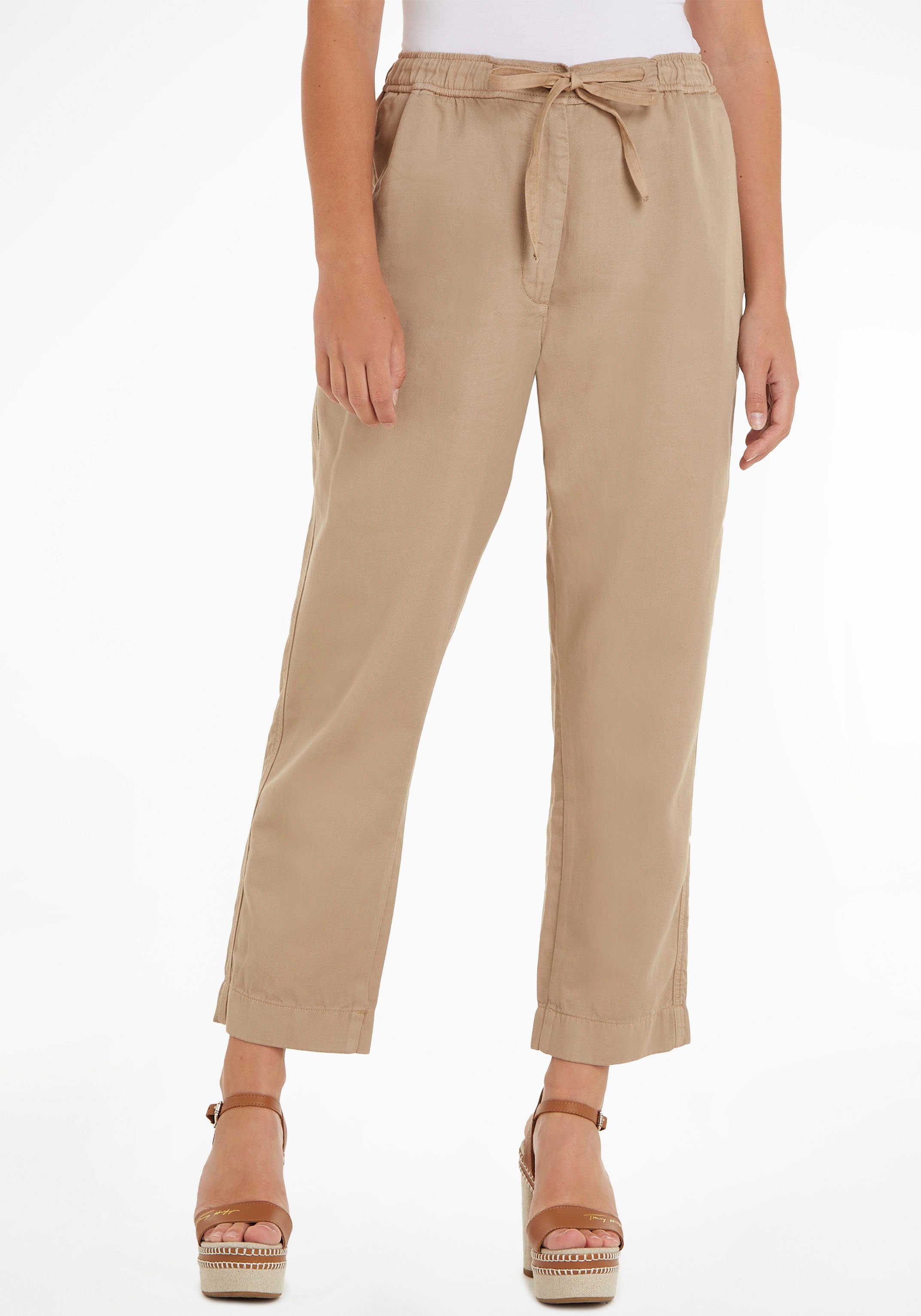 Tommy Hilfiger 7/8-Hose BOYFIT PULL ON PANT im Boyfriend Style Beige