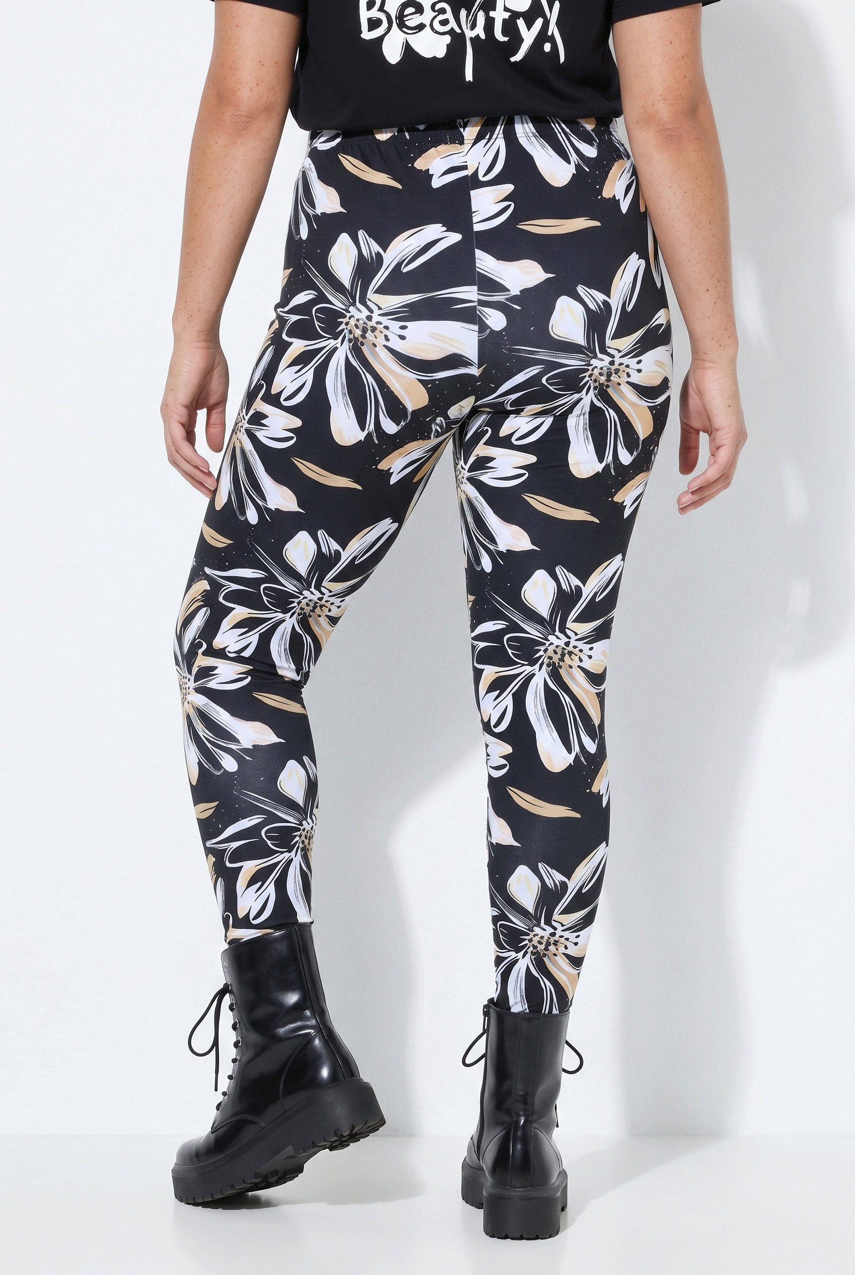MIAMODA Funktionshose Leggings Tight Fit Blumenmuster