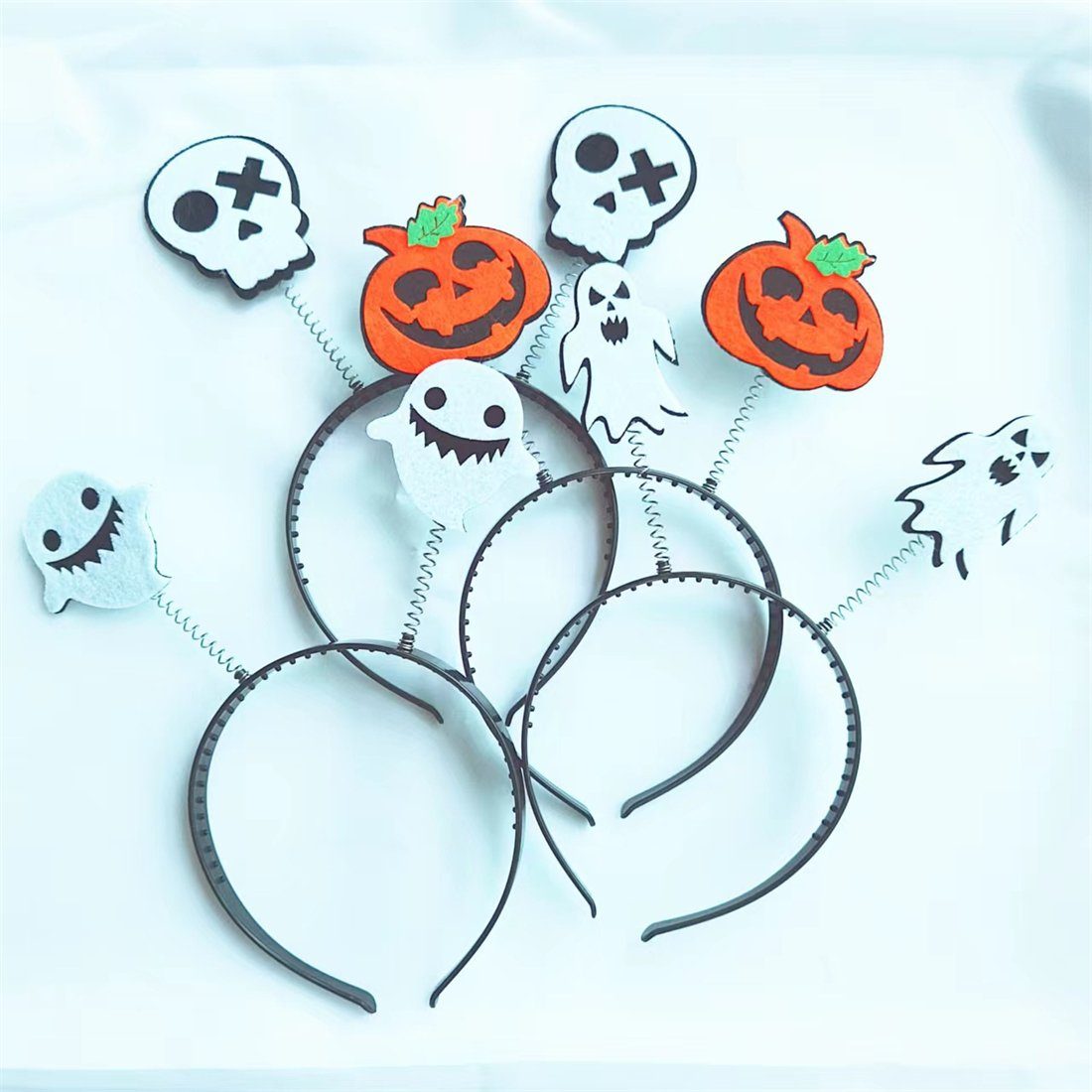 YOOdy~ Diadem Geist Gespenster Party,festliche,halloween Abschlussball, Halloween Parodie (1-tlg), Handgemacht deko Kürbis für Halloween, kopfschmuck