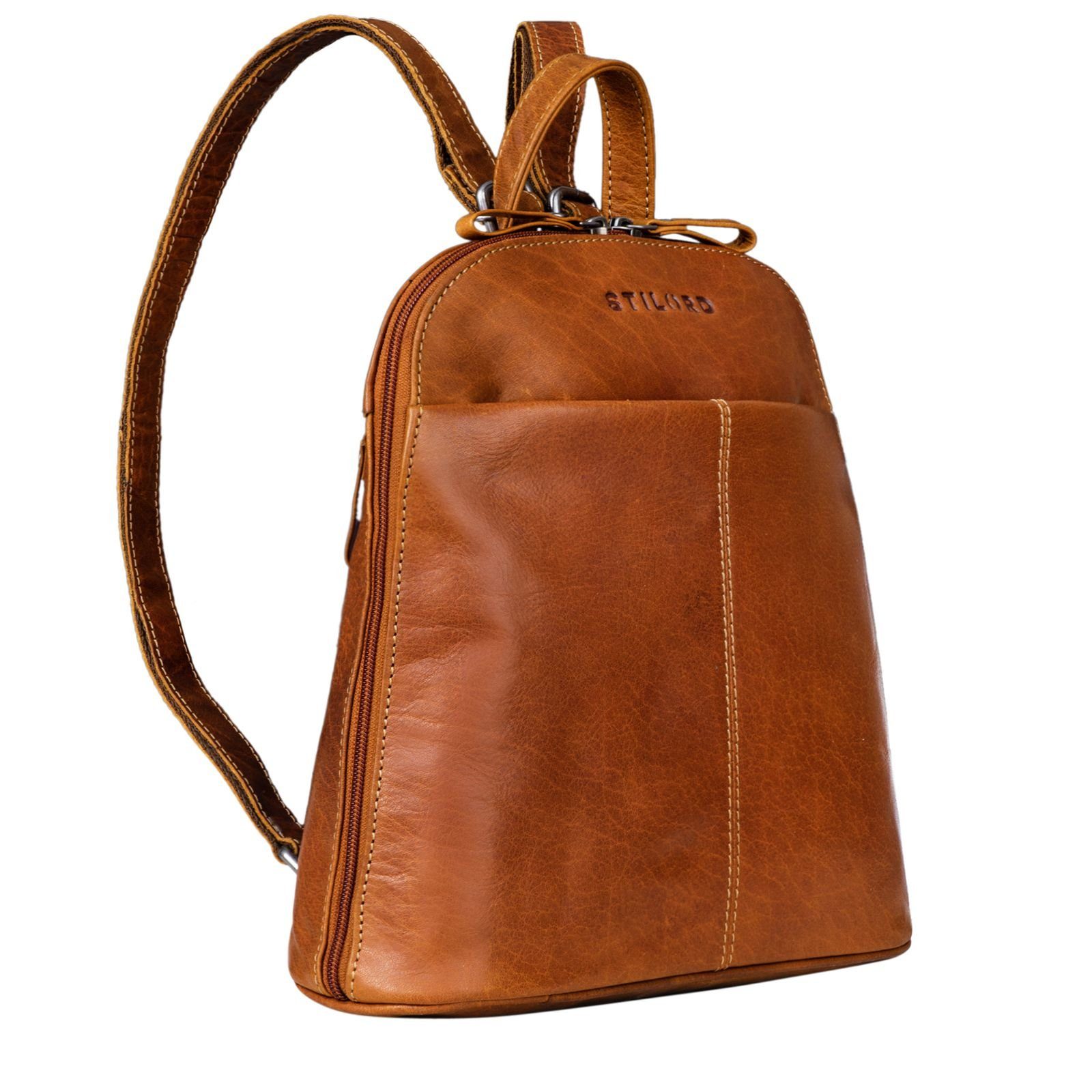 Cityrucksack "Olivia" City Rucksack Damen Leder Rucksackhandtasche Daypack