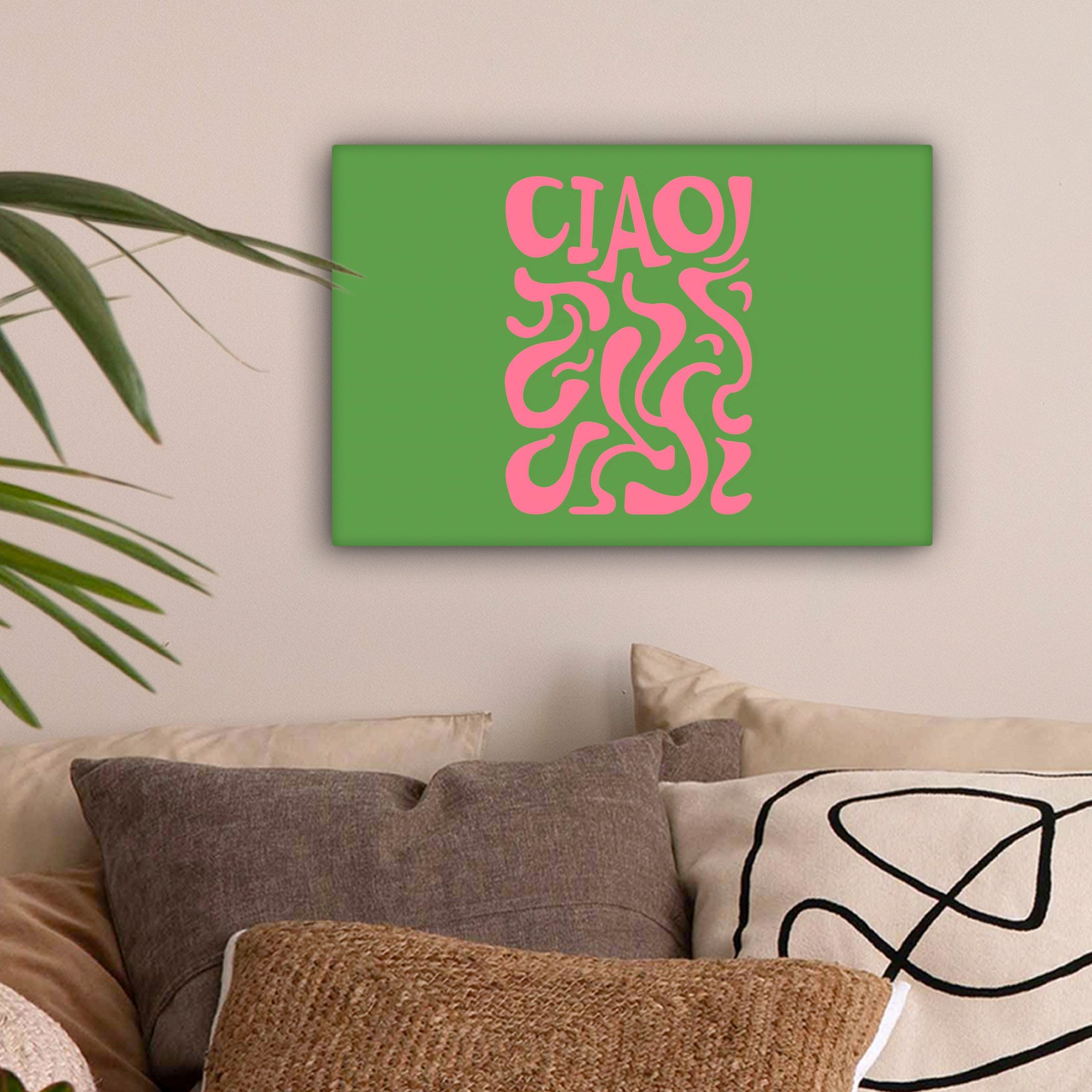 OneMillionCanvasses® Leinwandbild Abstrakt - Rosa - günstig online kaufen