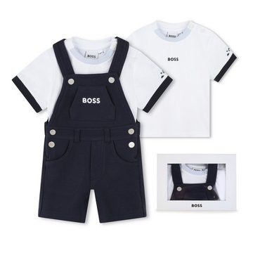 BOSS Strampler BOSS Baby Set Latzhose dunkelblau und T-Shirt weiß, 3-18 Monate