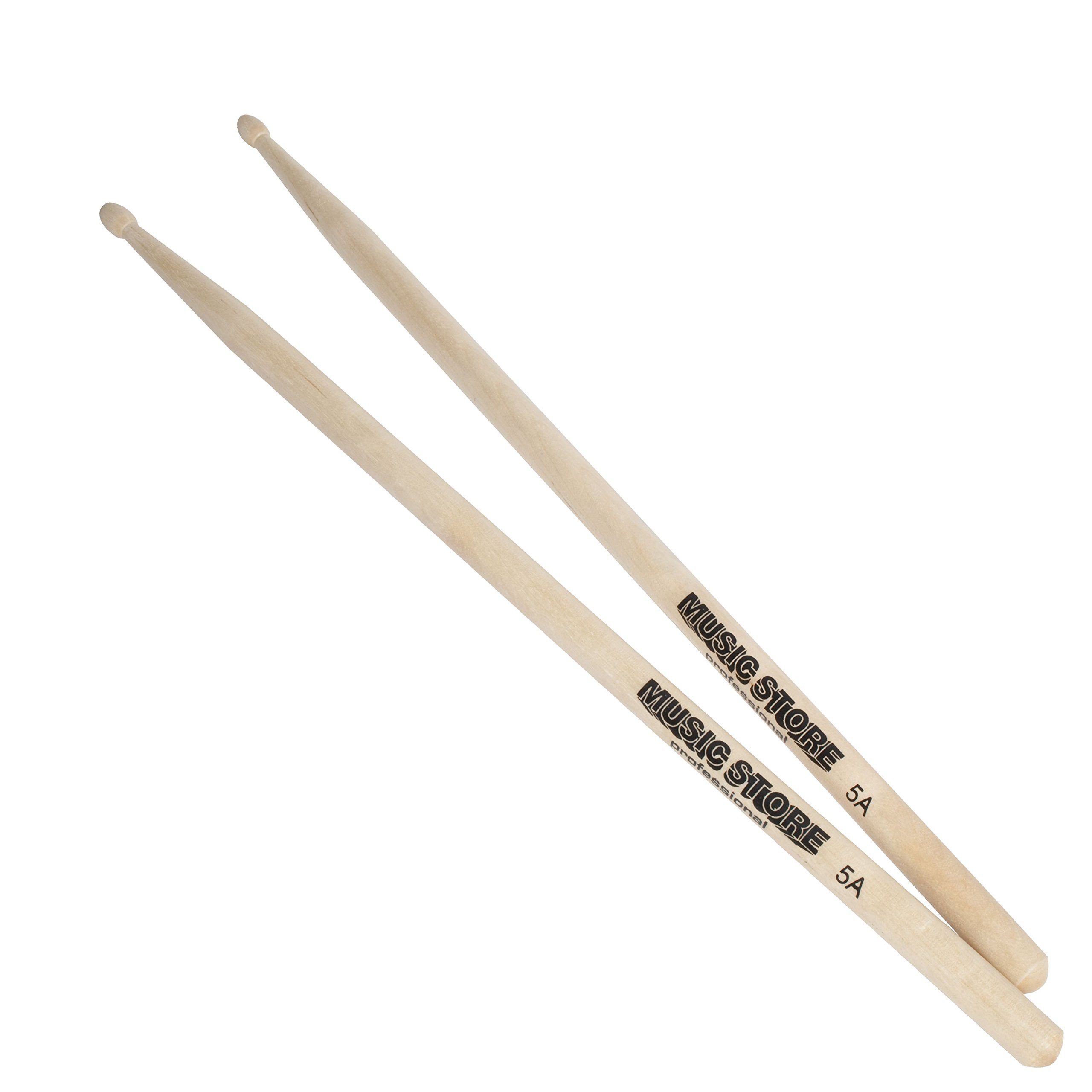 MUSIC STORE Drumsticks (5A Maple Drumsticks Wood Tip Acorn Kopfform 405mm Länge 14mm Durchmesser Robuste Leichte Preiswerte Alternative für Drummer mit hohem Stick-Verschleiß, Sticks, Beater und Mallets, Drumsticks Holztip), Drumsticks, Maple, Wood Tip