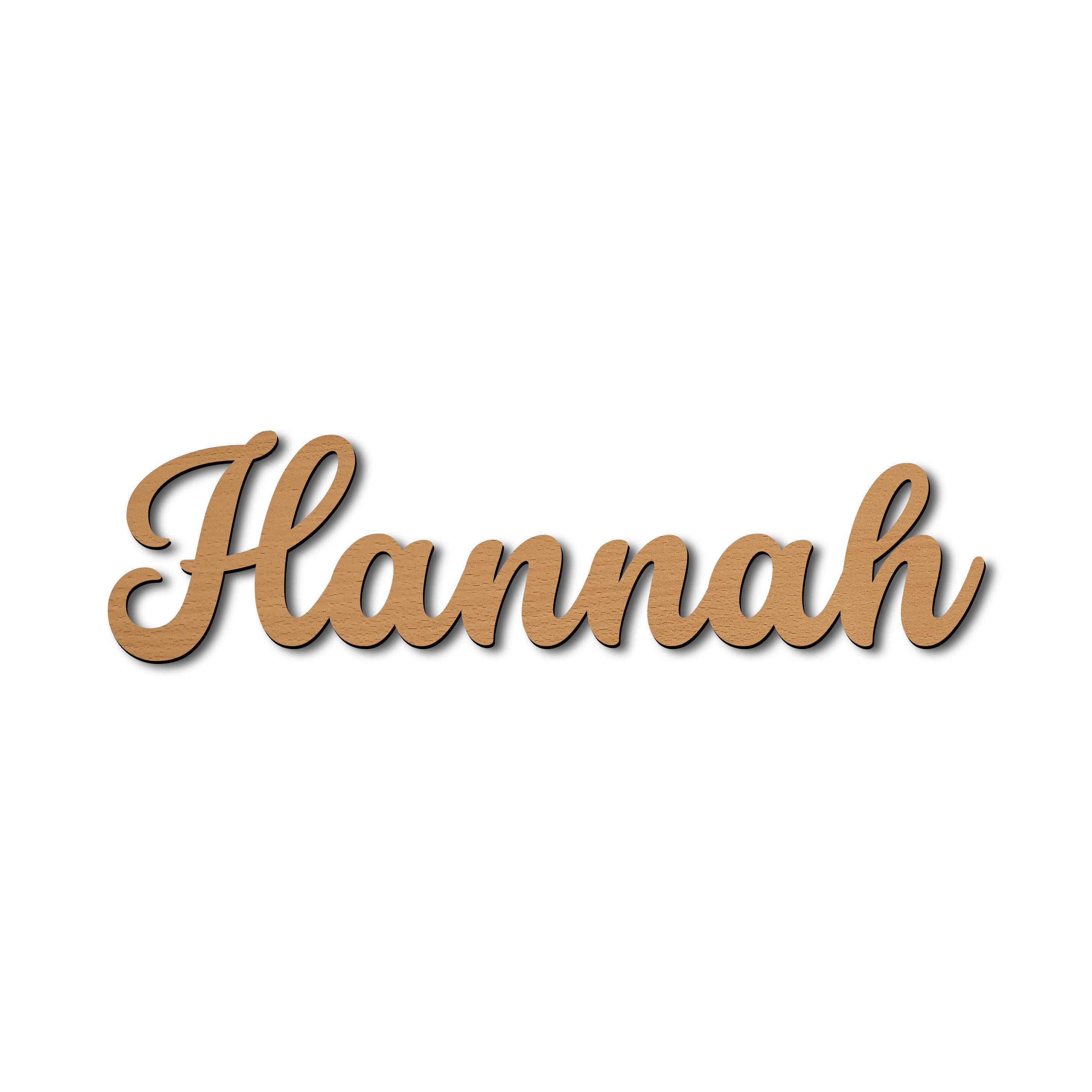 Namofactur LED Dekolicht Name Hannah Deko Licht Kinder & Erwachsene Wandlampe I MDF Holz, LED fest integriert, Warmweiß