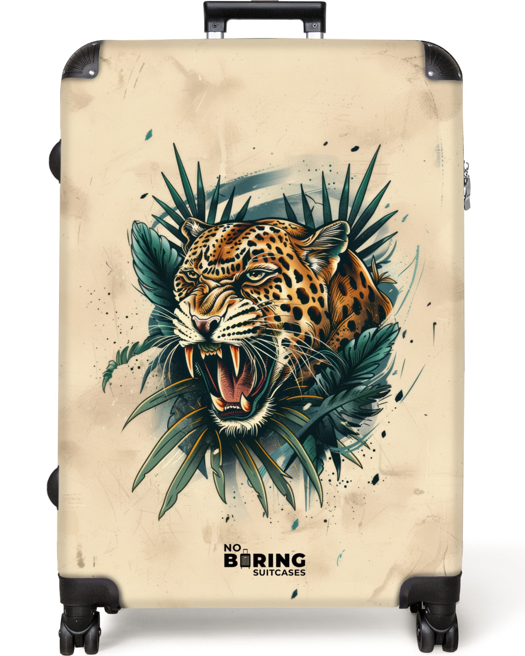 NoBoringSuitcases.com© Hartschalen-Trolley Beige mit Jaguar 77 günstig online kaufen