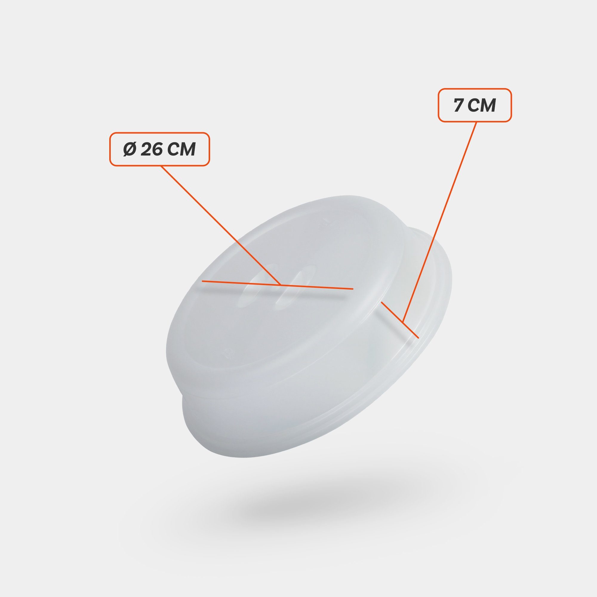Pro Home Mikrowellenbehälter Geschirhülle Ø26cm x 7cm, Kunststoff, (1-tlg), Mikrowellenabdeckung Mikrowellenhaube Spritzschutz Deckel