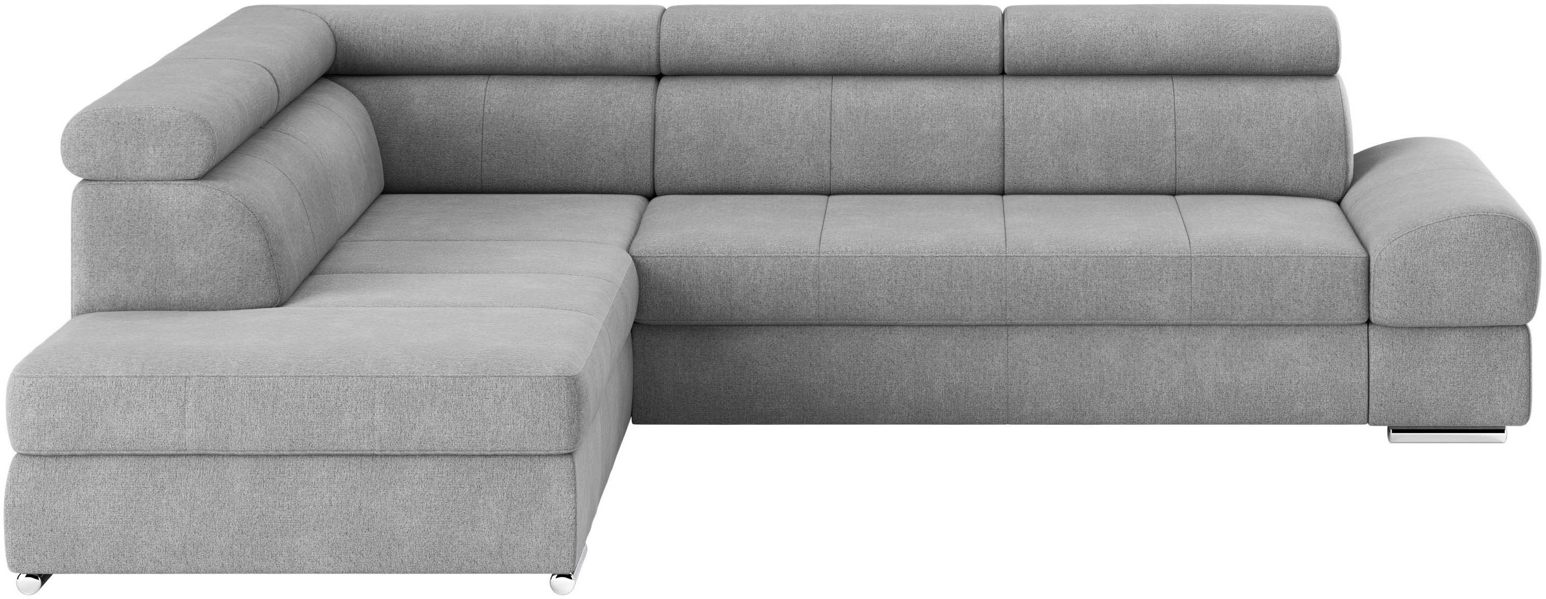 sit&more Ecksofa "Broadway L-Form" mit verstellbaren Kopfteilen, wahlweise günstig online kaufen