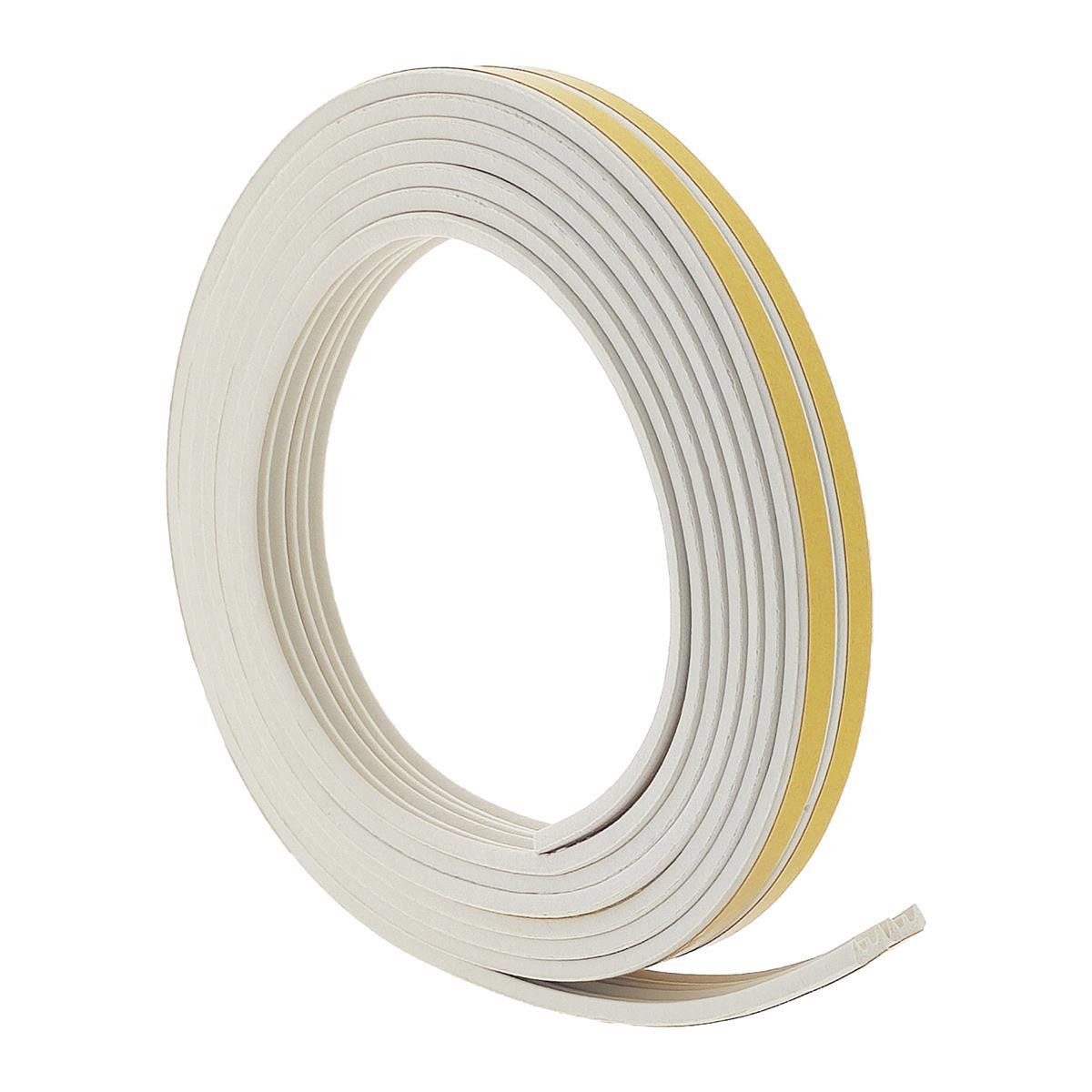 varivendo Dichtungsband Dichtungsband E-Profil weiß 2x3m, (Rolle, 1-St., Gummidichtung), abdichtungsband luftdicht fensterdicht türdicht scheibendichtung