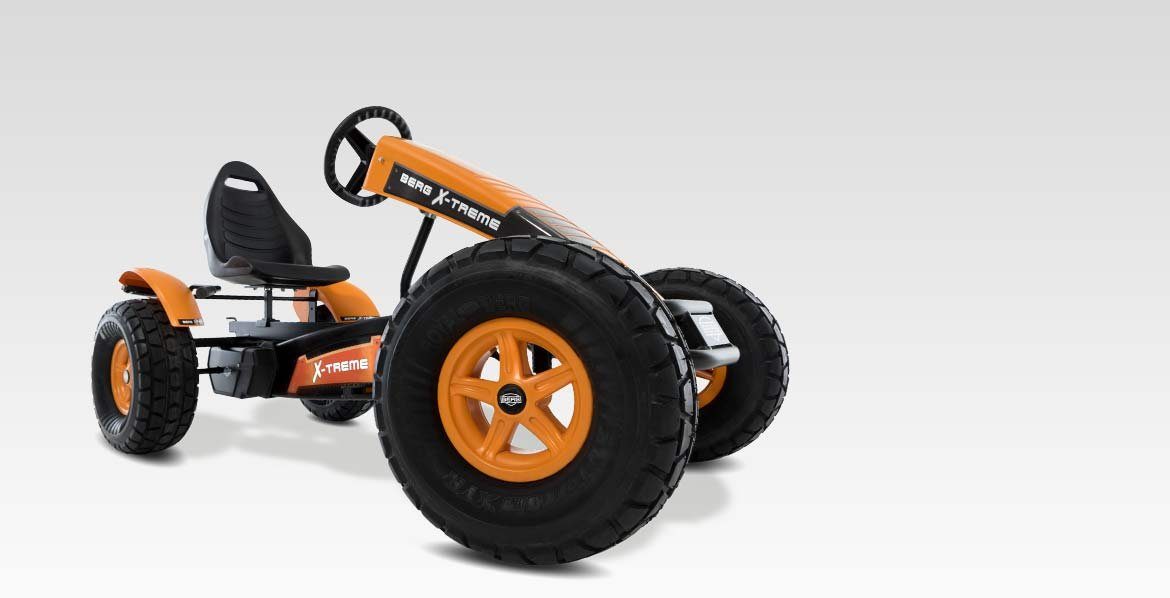 Gokart Hybrid Berg mit orange Dreigangschaltung Go-Kart XXL X-Treme BERG E-Motor