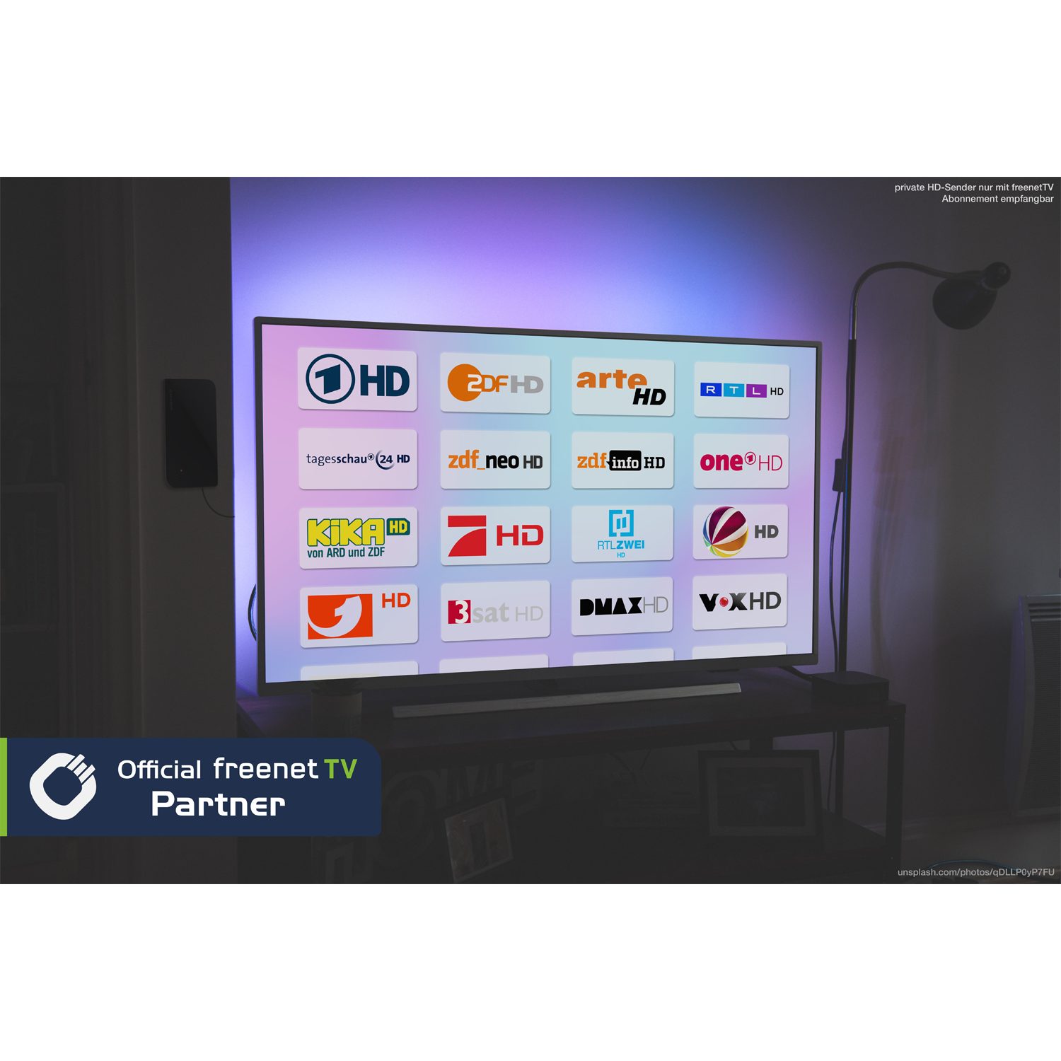 DVB-T2 (DVB-T2) für Innenantenne Scope Vision Oehlbach Zimmerantenne Weiß