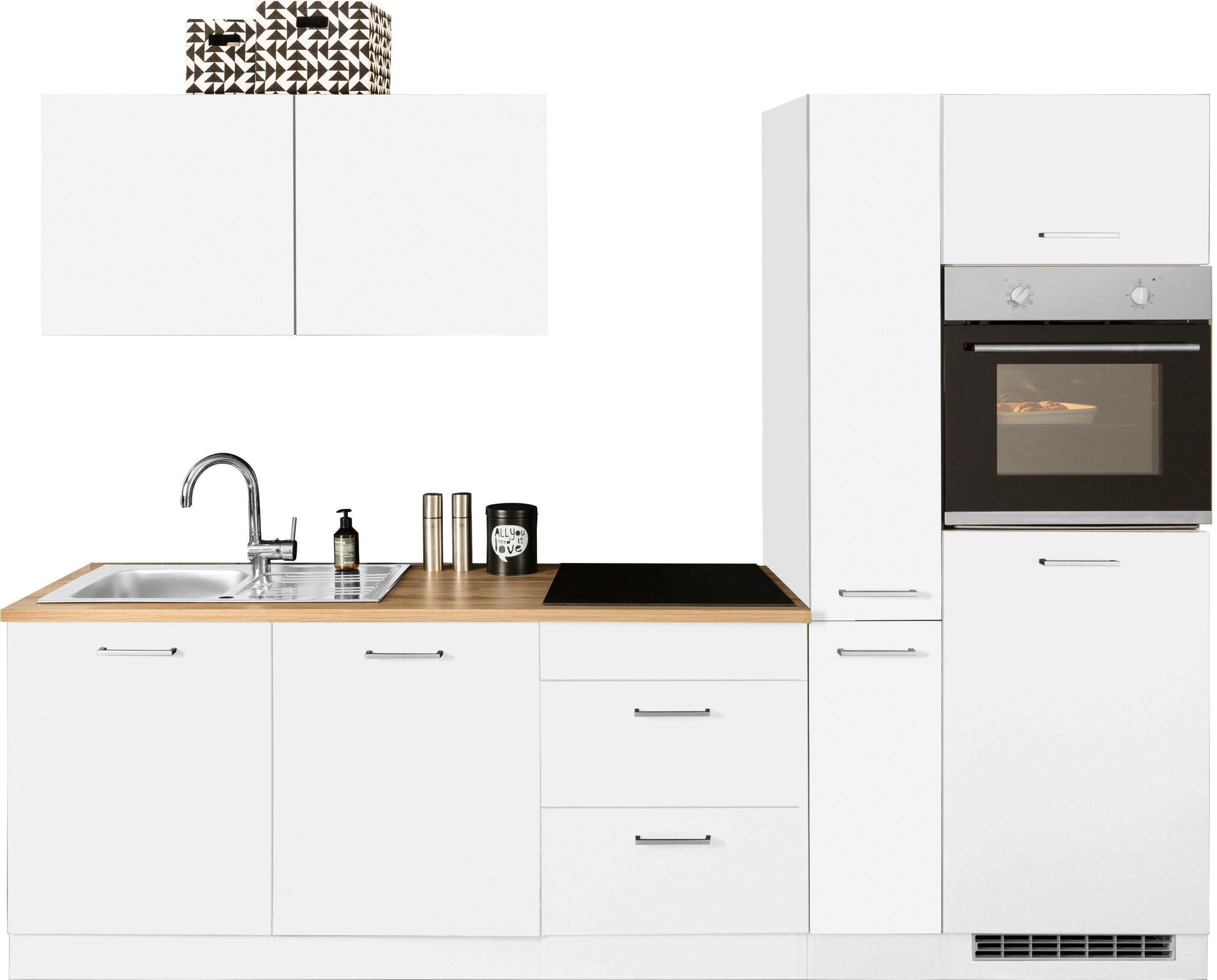 KOCHSTATION Küchenzeile KS-Kehl, ohne E-Geräte, Breite 270 cm, für Kühlschrank