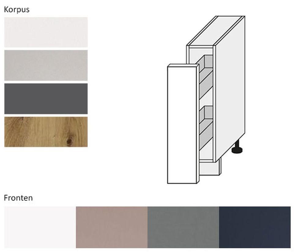 Apothekerschrank Bonn B/T/H: 15 cm / 50 cm / 82 cm günstig online kaufen