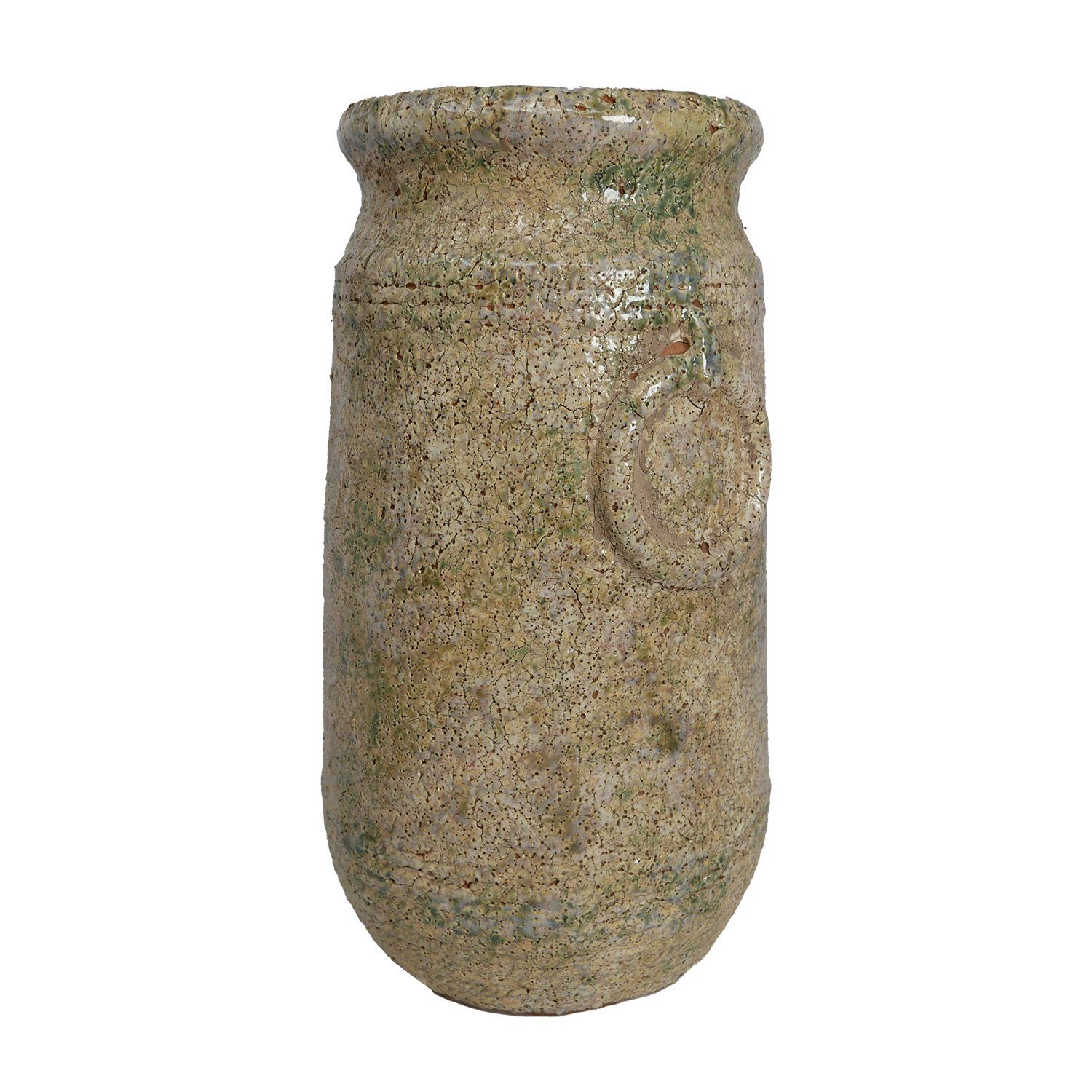 B&S Pflanzkübel 15,5 Ø: Rund x H Vase im Steinoptik Blumenkübel Shabby 29 cm Antik x