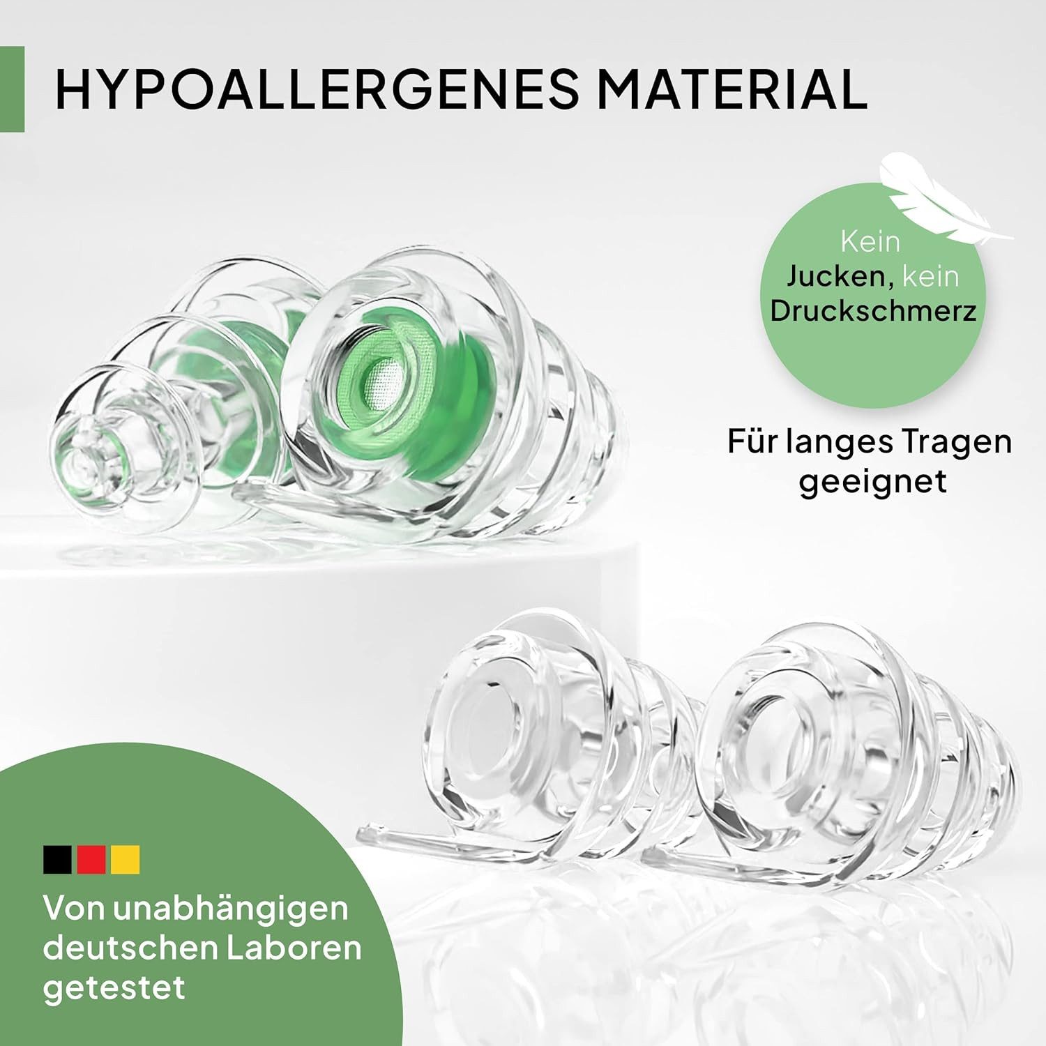 Senner Gehörschutzstöpsel MusicPro - Gehörschutz Ohrstöpsel Konzert, Festival, Musik und Party, Gehörschutzstöpsel für Musiker - Hi-Fi Earplugs - SNR 20 dB